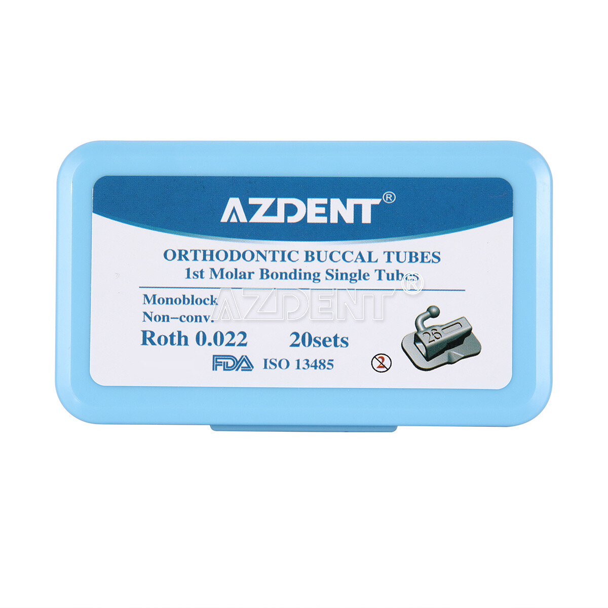 AZDENT Dental Ortho MIM Monoblock Brackets Braces Mini Roth MBT.022 /Buccal Tube