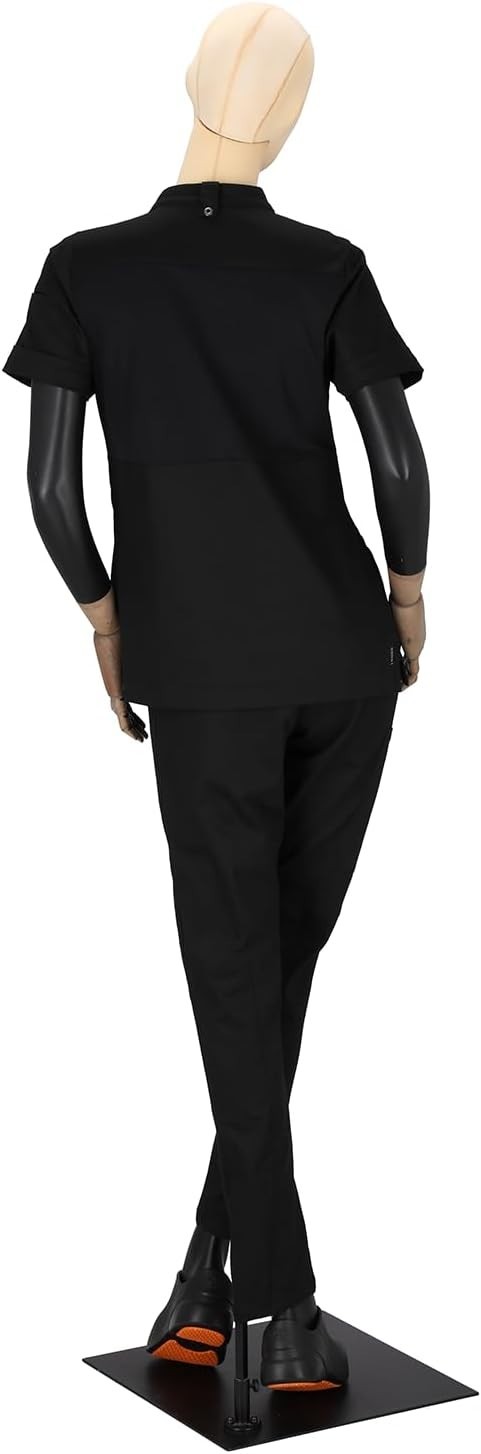UNSER Women’s Dimitri Short Sleeve Chef Coat Professional Kitchen Uniform