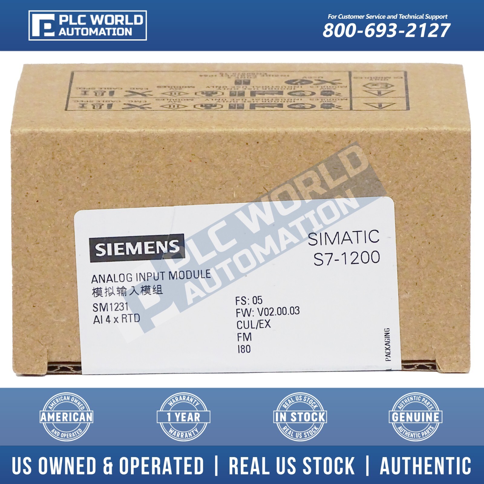 Siemens 6ES7231-5PD32-0XB0 S7-1200 SM1231 Analog Input Module 4-Point New Sealed