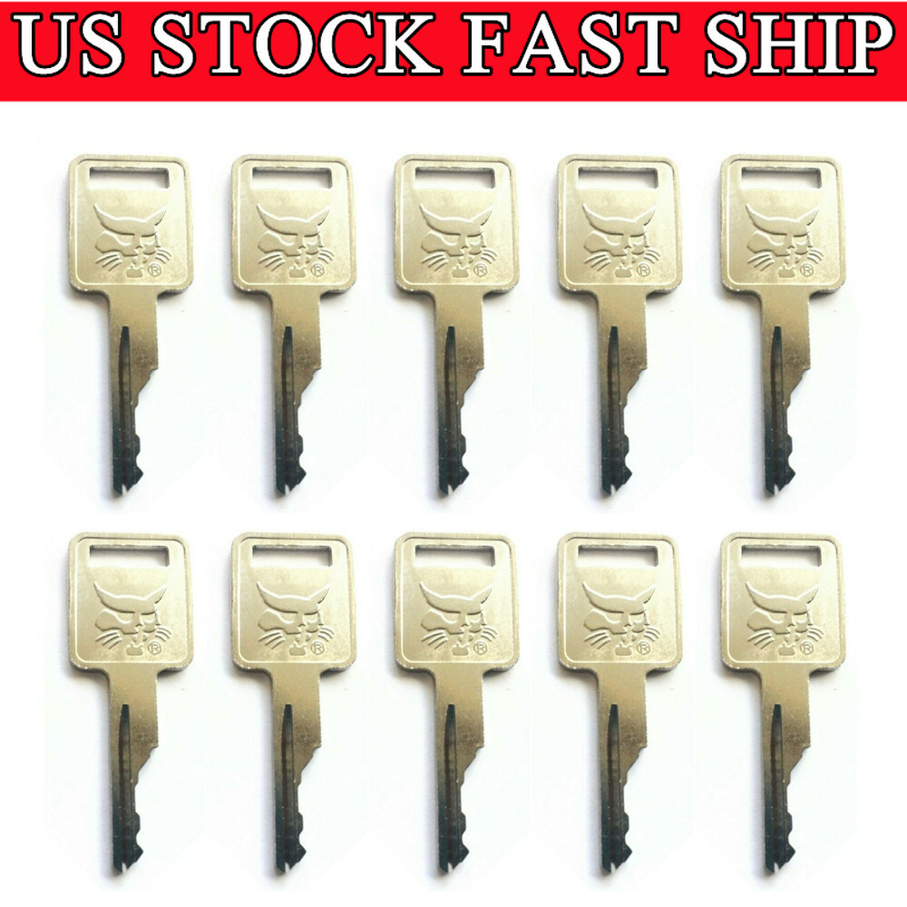 10 Ignition Key 6693241 For BOBCAT Case JLG Skid-Steer Track Loader Excavator