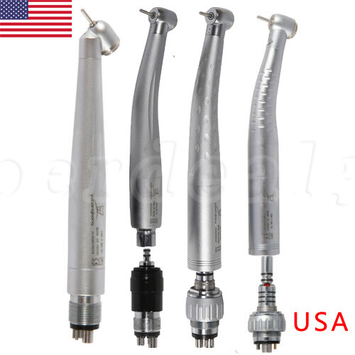 Dental High Speed Turbine Handpiece (LED Fiber Optic) Coupler 4Hole Fit Kavo/NSK