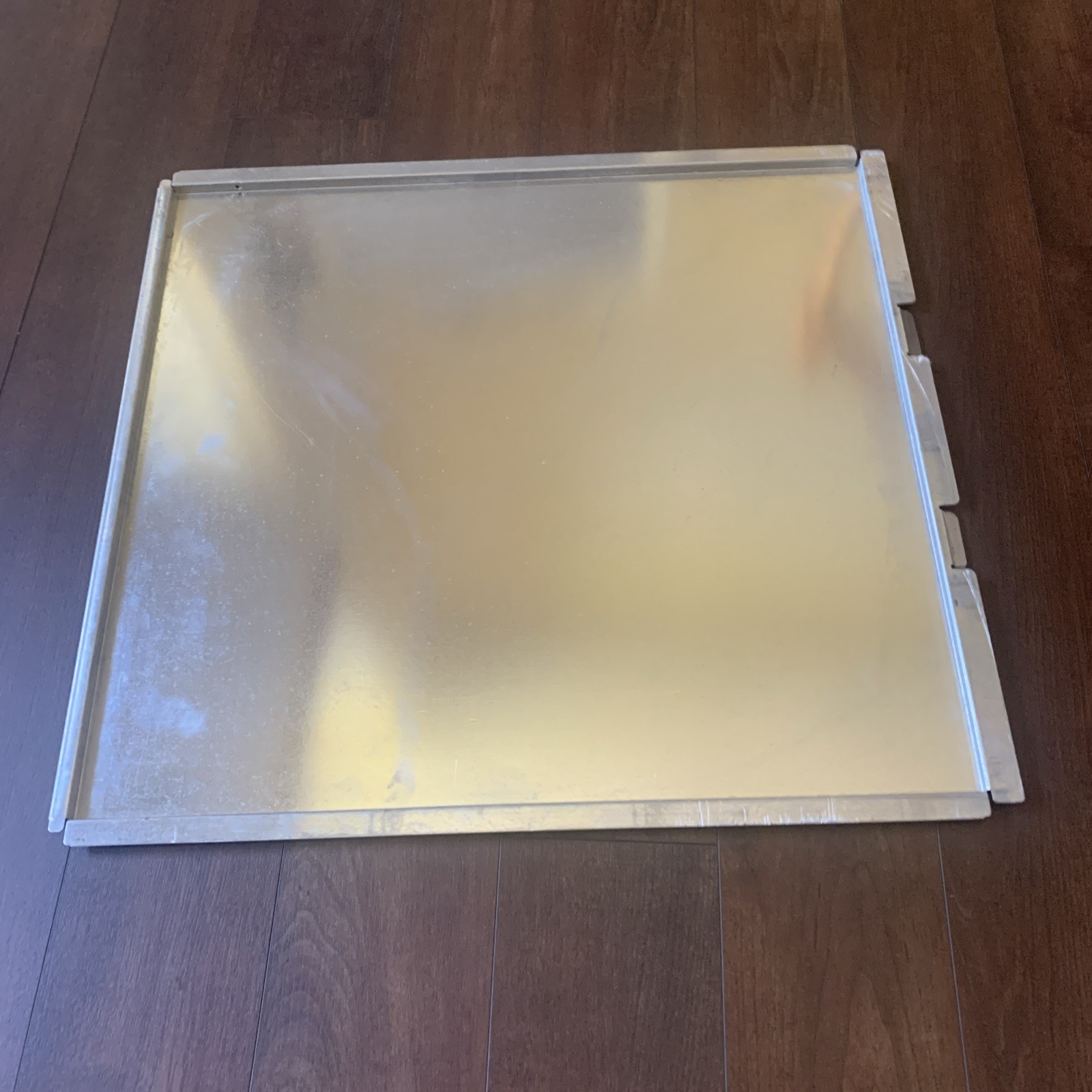 HVAC PANEL PAN 24 GAUGE GALVANIZED SHEET METAL 22.25 X 20.75 BENT EDGES CRAFTS