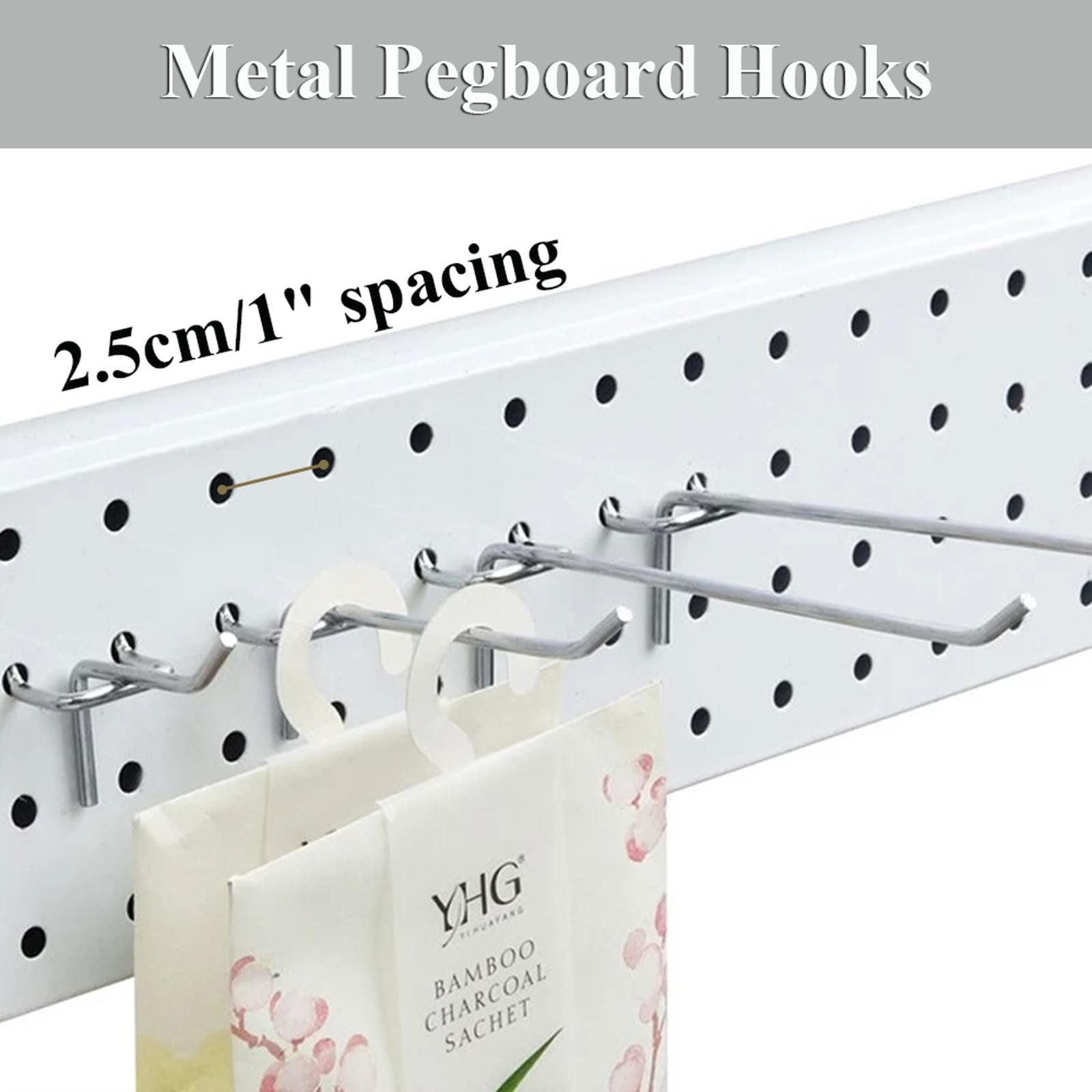 6 Inch 20 Pack Pegboard Hooks Sturdy Shelving Fit 1Mm/0.04Inch Thick Peg Board