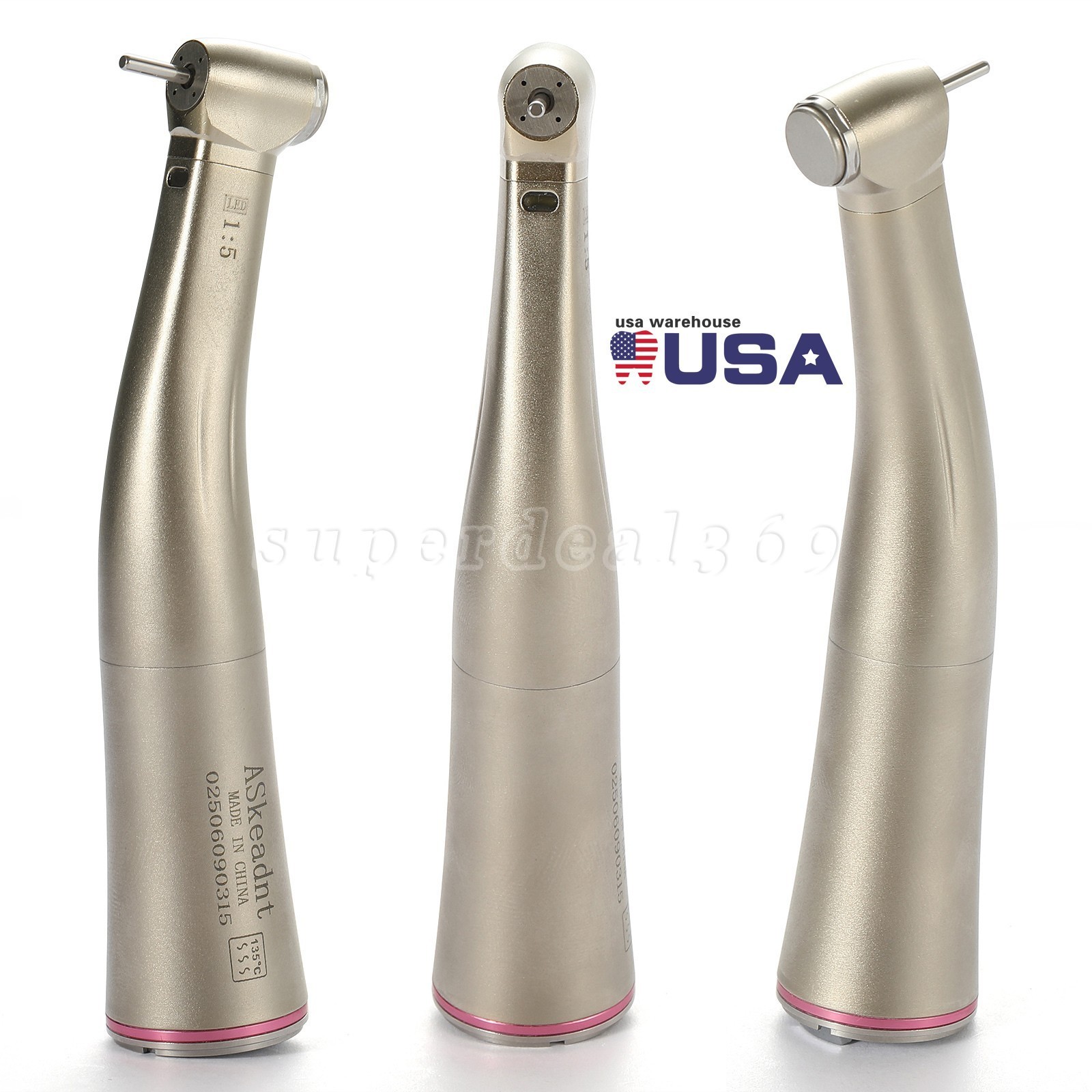 Dental 1:5 LED Contra Angle Increasing Handpiece For NSK Electric Motor DT