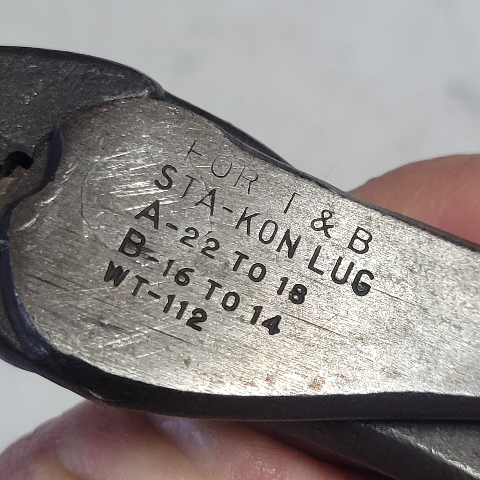 Vintage Thomas & Betts WT 112 STA-KON Terminal Crimping Pliers Specialty Tool
