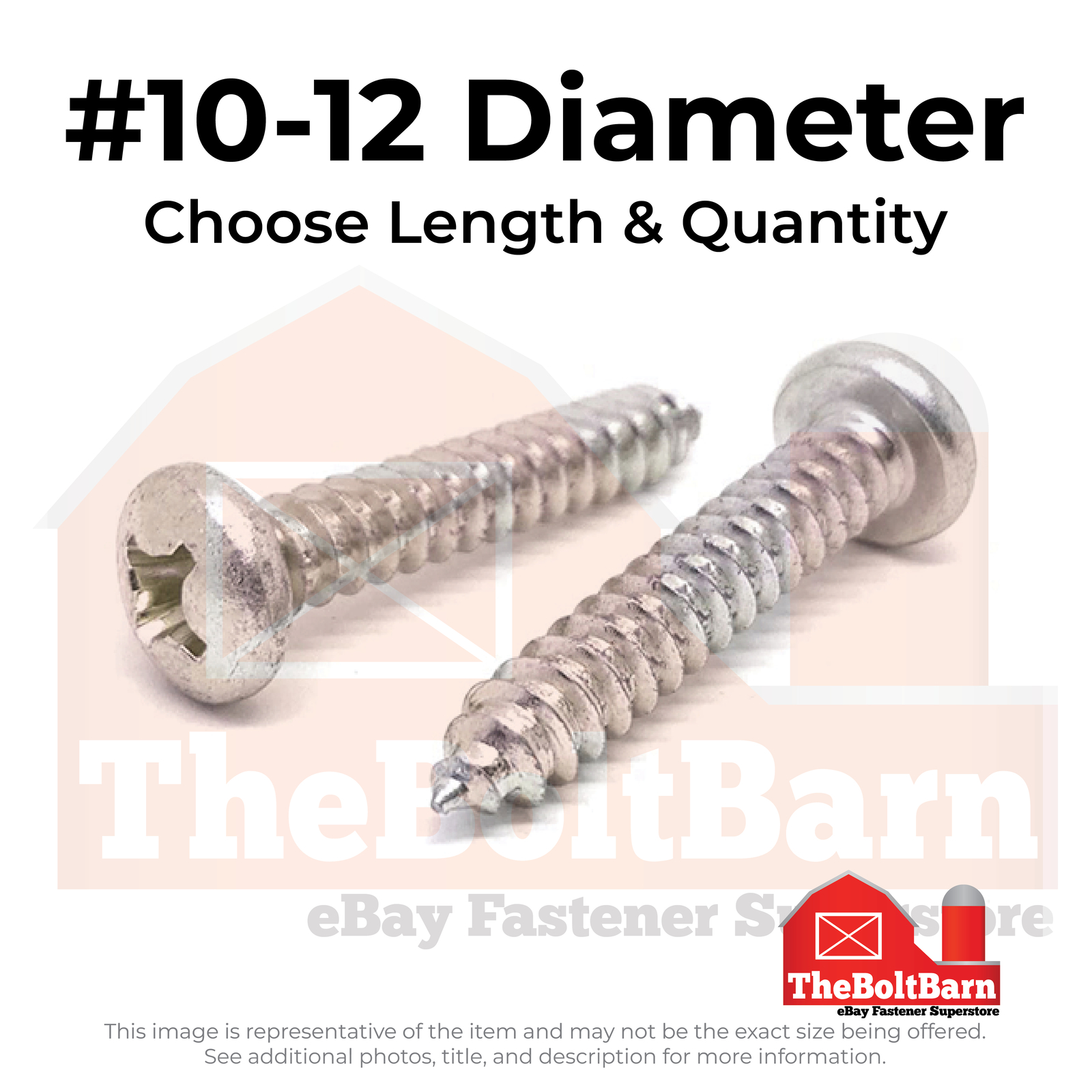 #10 316 Stainless Steel Phil Pan Type A Self Tapping Screws (Pick Length&Qty)