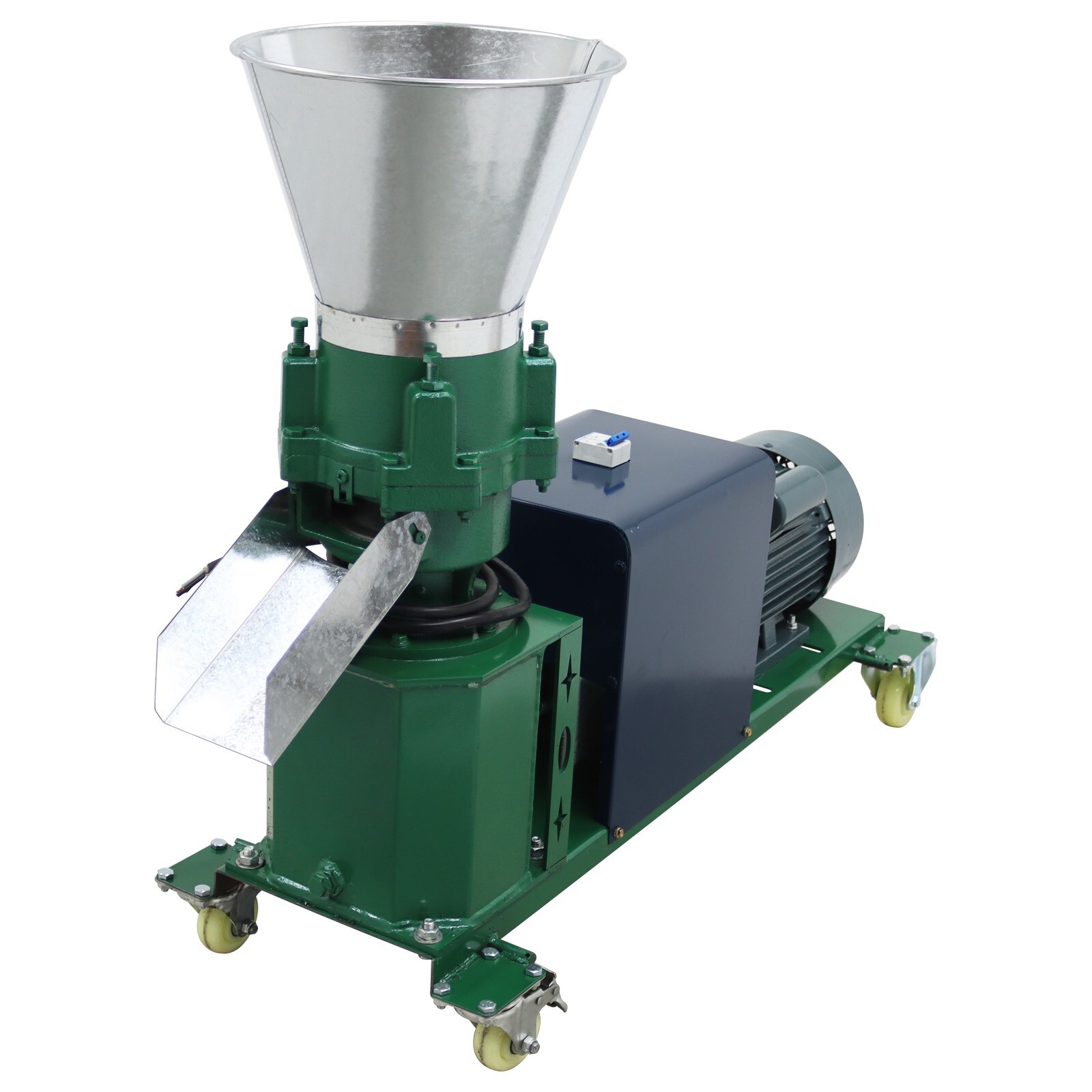 6mm Farm Animal Feed Pellet Mill Machine 4Rollers Powered Feed Pelletizer 220V