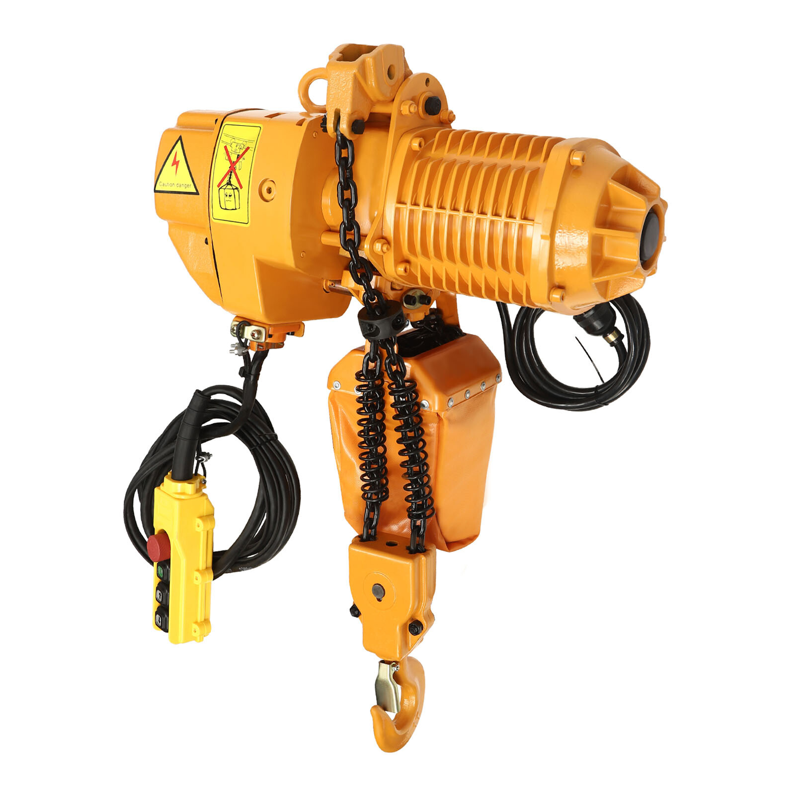 110V 1.6KW 2204LBS 1Ton Electric Chain Hoist Single Phase Hoist Crane 10FT Chain