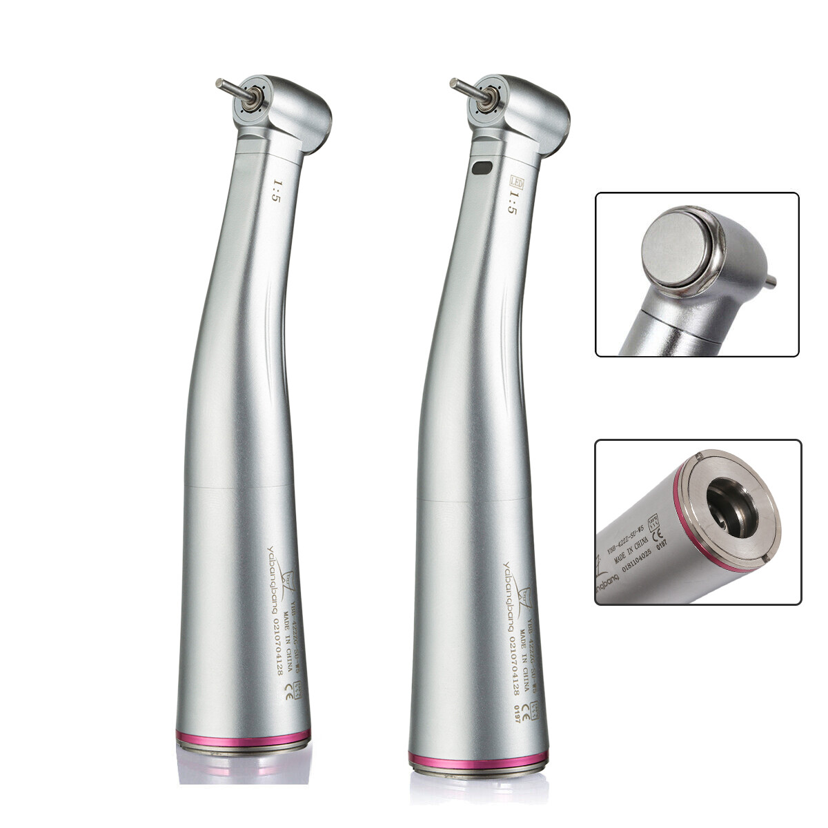 Dental 1:1 1:5 LED Fiber Optic Push Contra Angle Increasing Handpiece NSK types