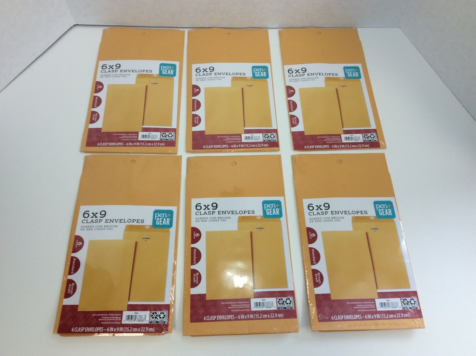 Pen+Gear, Clasp Envelopes 6INx9IN, Standard, Brown Kraft, 36 Count (73868)