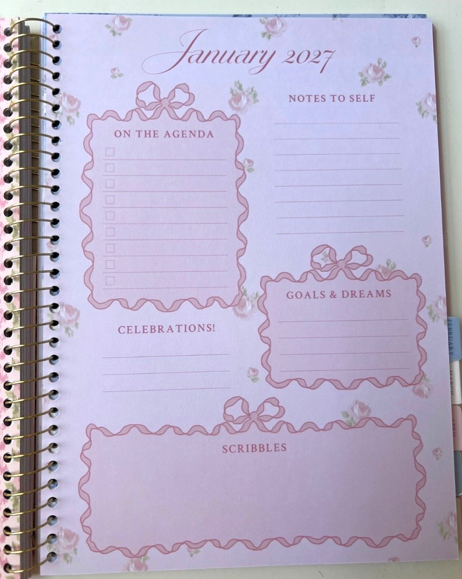NEW LoveShackFancy x Target – Yoobi Monthly Weekly Planner – Strawberry Macaroon
