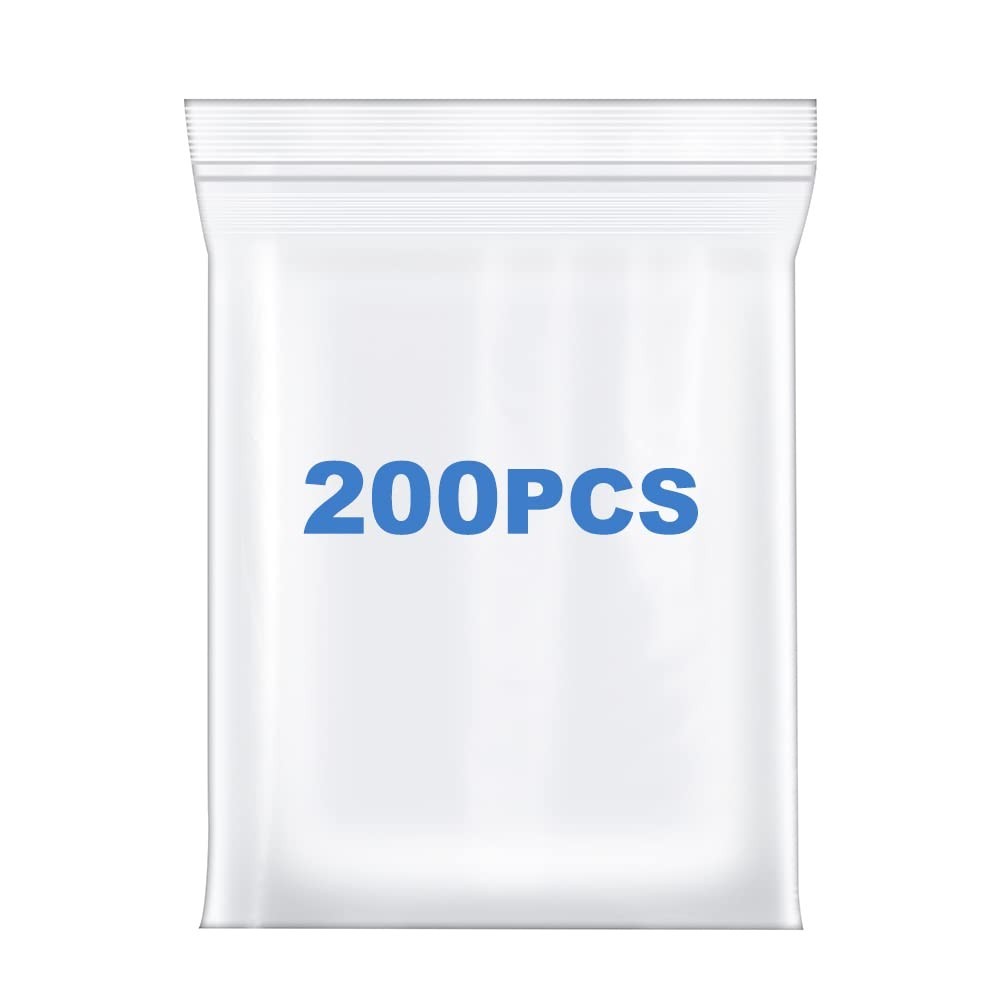 200 PCS 2″ X 3″ 4 Mil Clear Zip Poly Bags Reclosable Plastic Bags