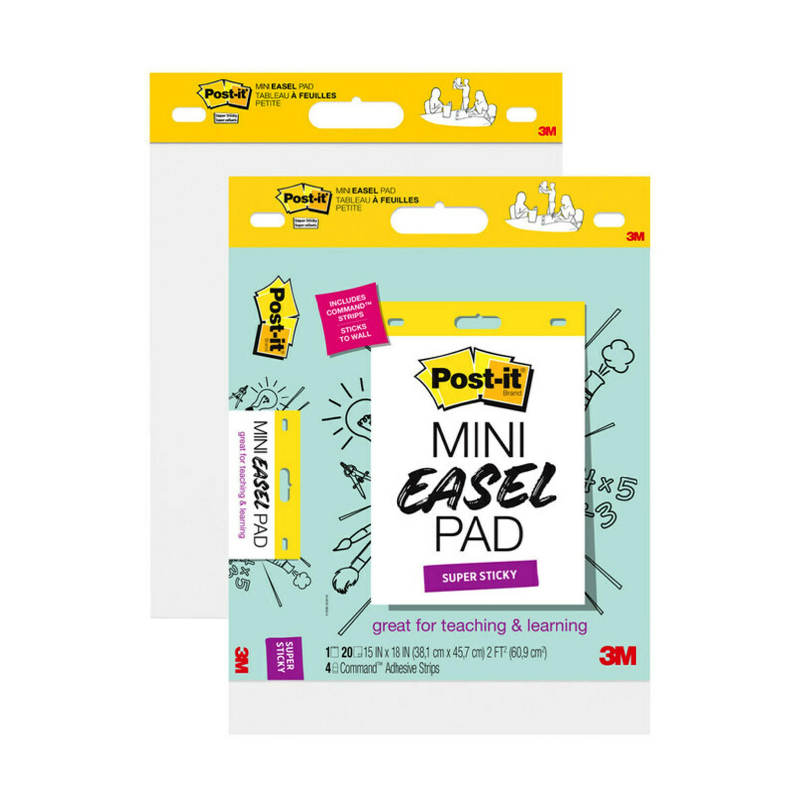 Post-it Super Sticky Mini Easel Pad: 15 in. x 18 in. / 20 sheets / 2-pack *20 sh