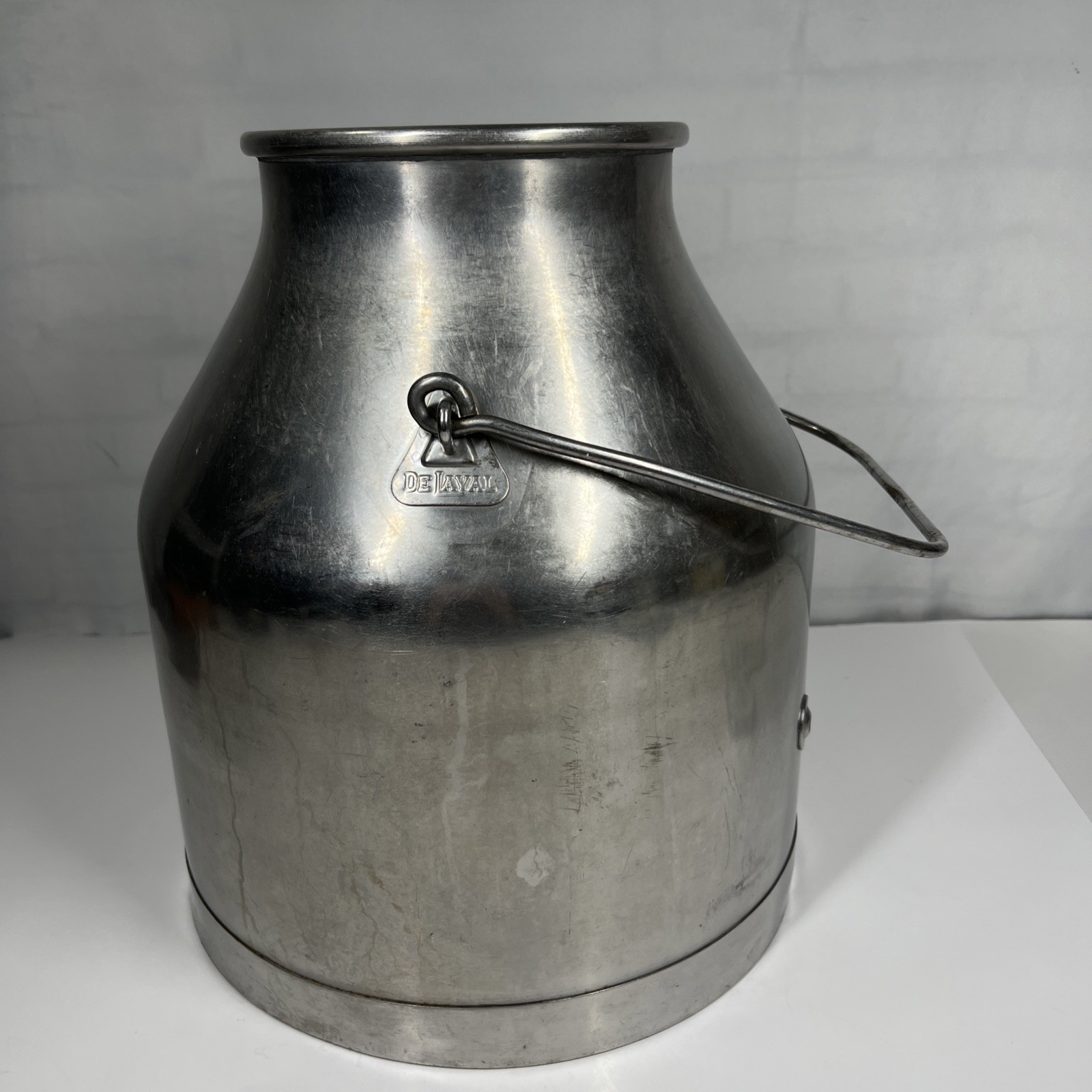 Vintage DeLaval 5 Gallon Stainless Milking Machine Can Pail Bucket