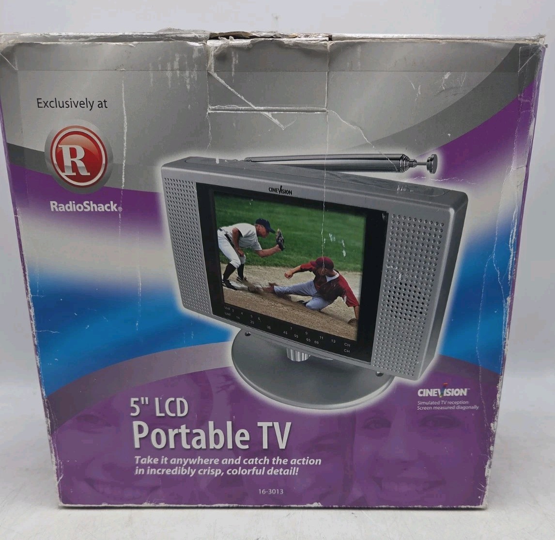 Radio Shack Pocketvision 5” LCD COLOR TV 16-3013 Mini Portable New Open Box
