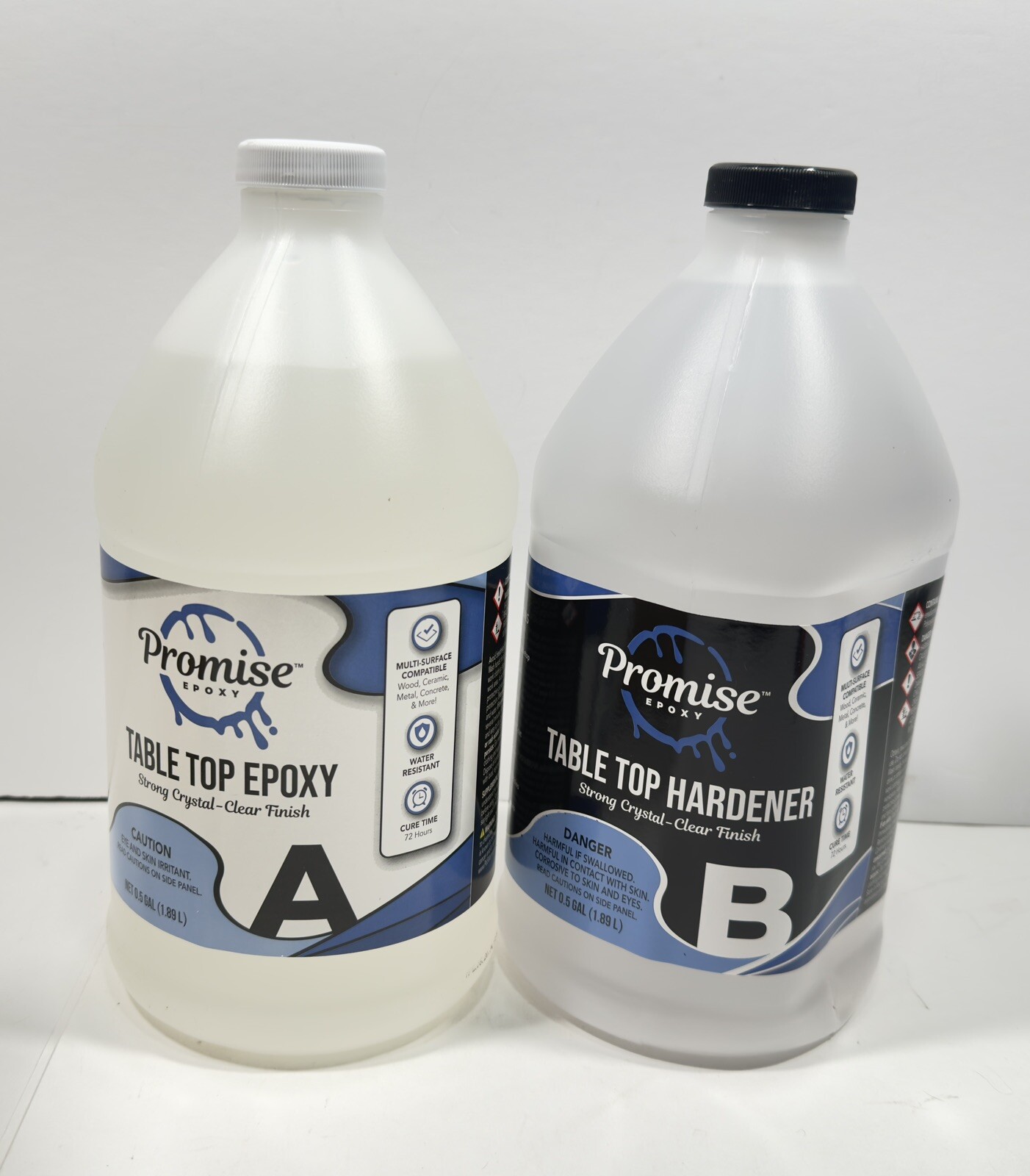 Promise Epoxy – 1 Gallon Kit of Crystal Clear Table Top Epoxy Resin