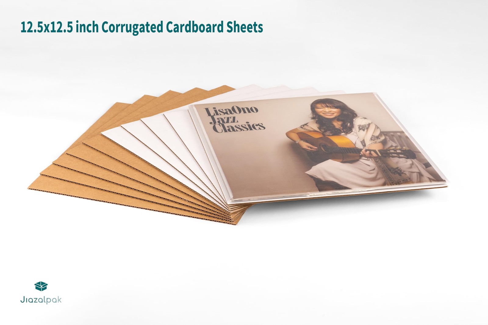 12.5×12.5 Inch Insert Pads for 12 LP Record Mailers, 1/8 Thick Corrugated Cardbo
