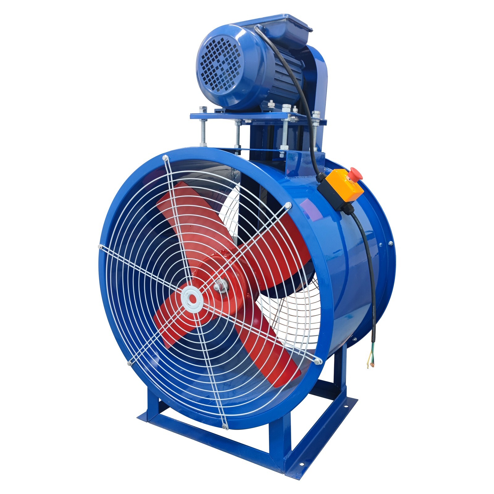 220V Axial Flow Fan 24in Spray Booth Paint Fumes Blower 1450rpm 1500W