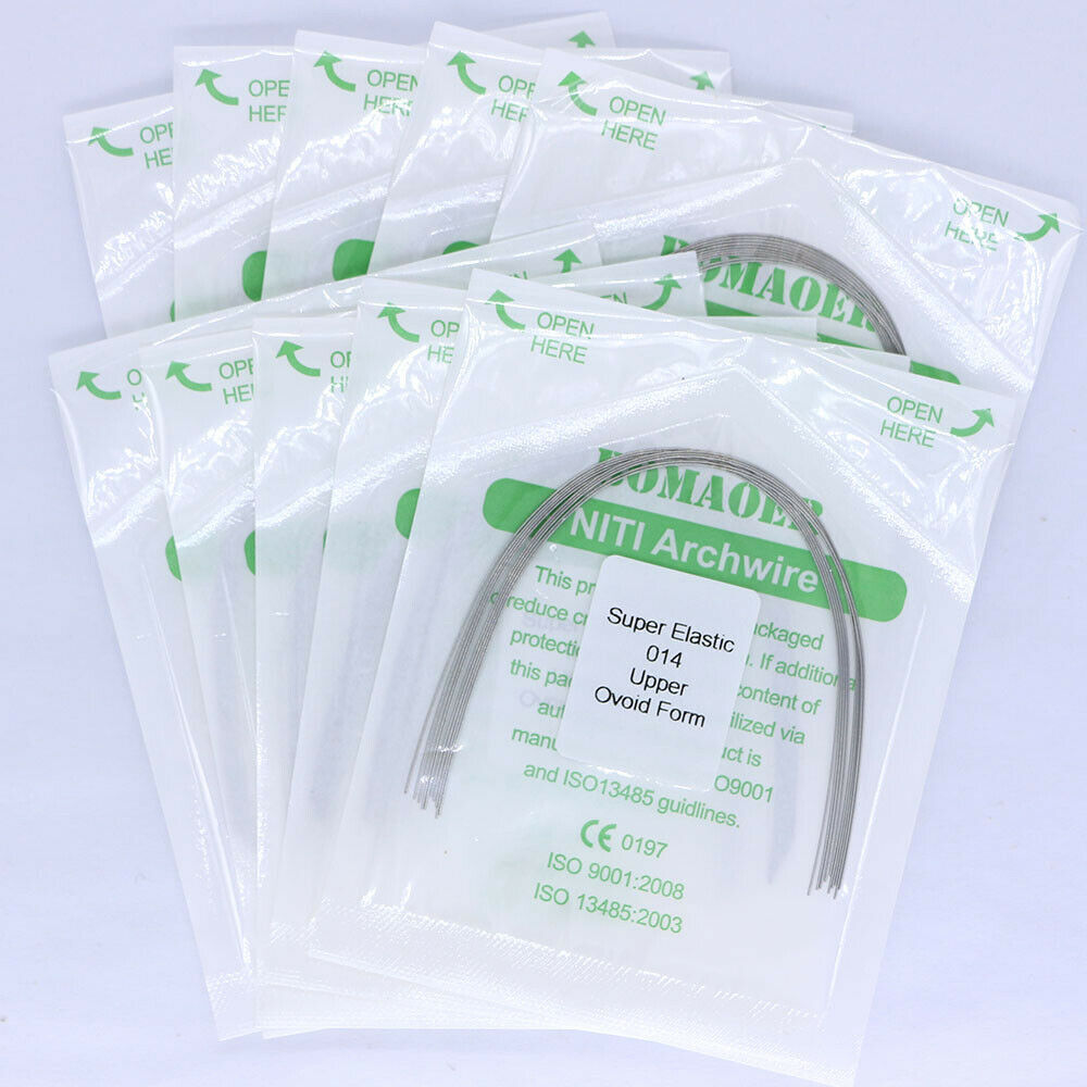 5-200×Dental Orthodontic Super Elastic Niti Round 014 Upper Arch Wire Ovoid Form