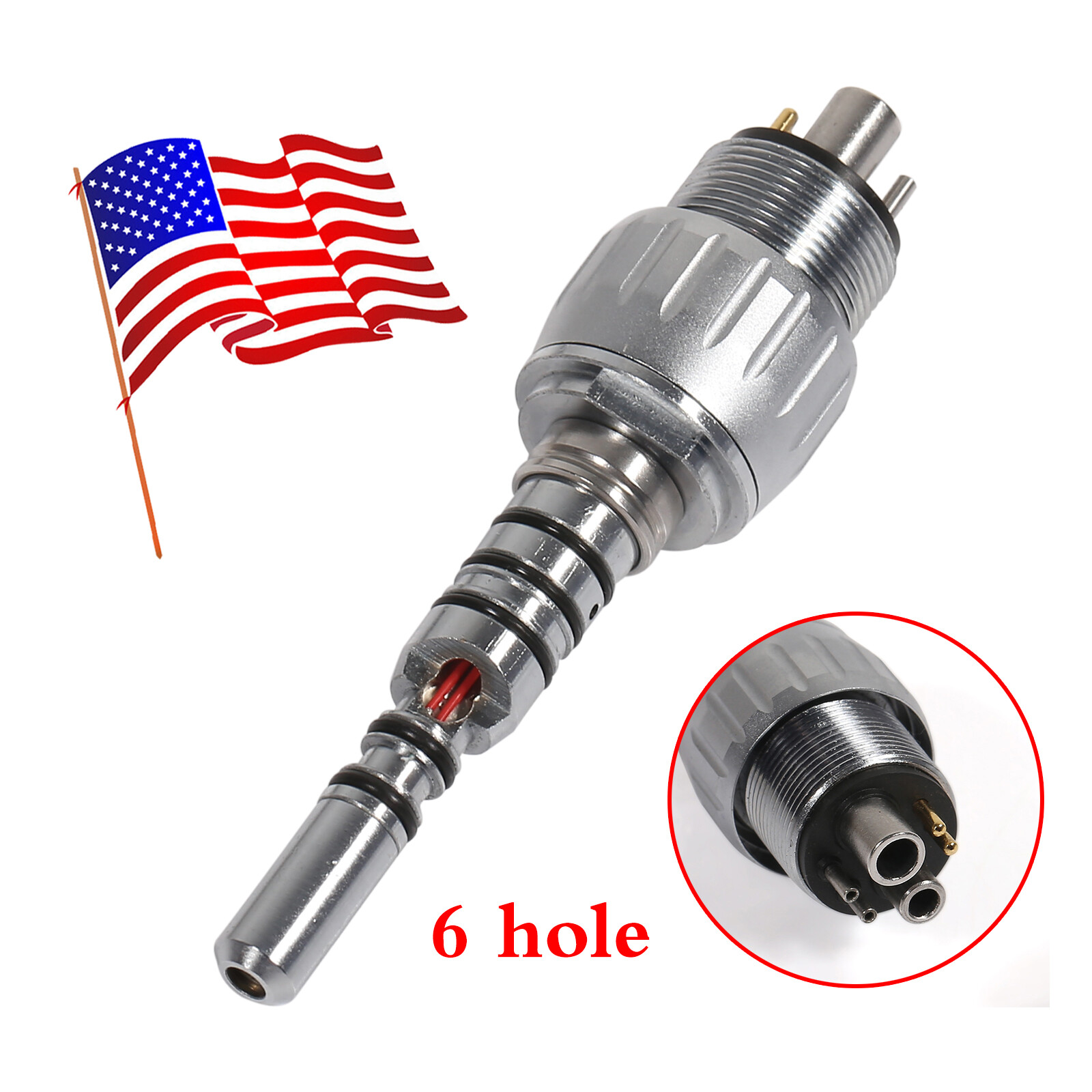 1-5 Dental Fiber Optic LED Turbine Handpiece Standard Head fit Kavo Coupler SA