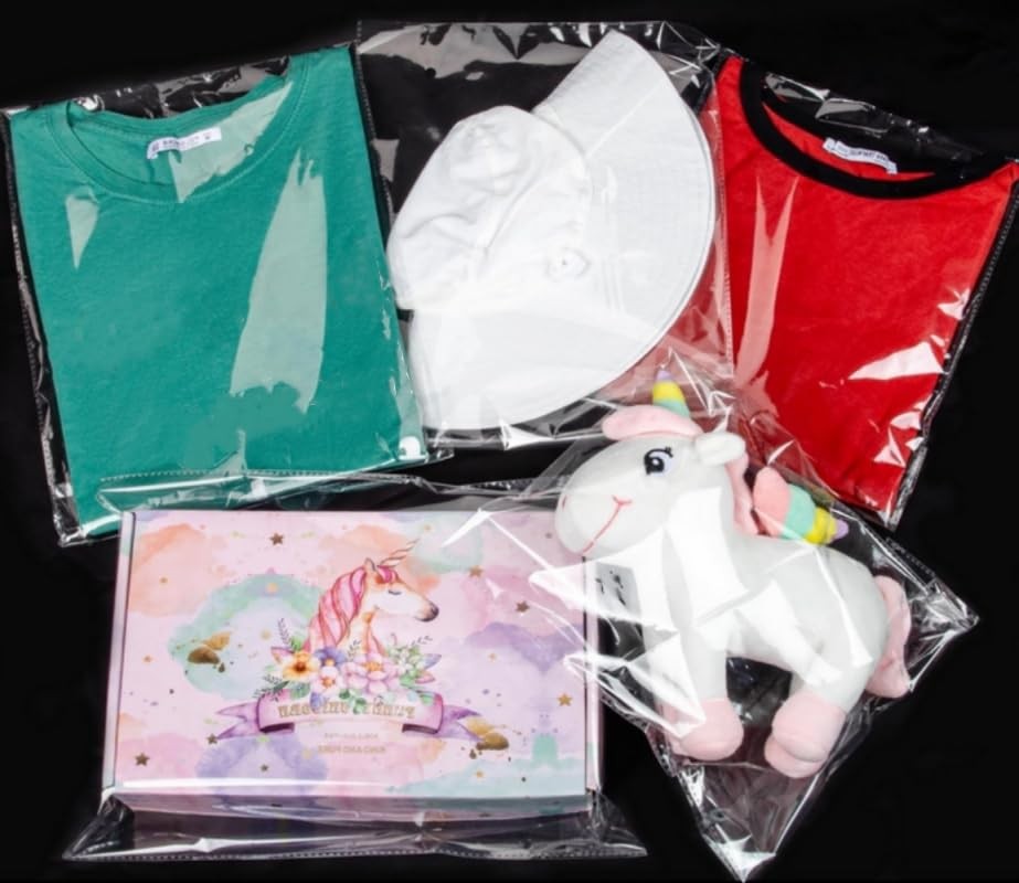 100 Pieces 9×12 Inch Clear Plastic Bags for Packaging, Clothing T-Shirts Str…