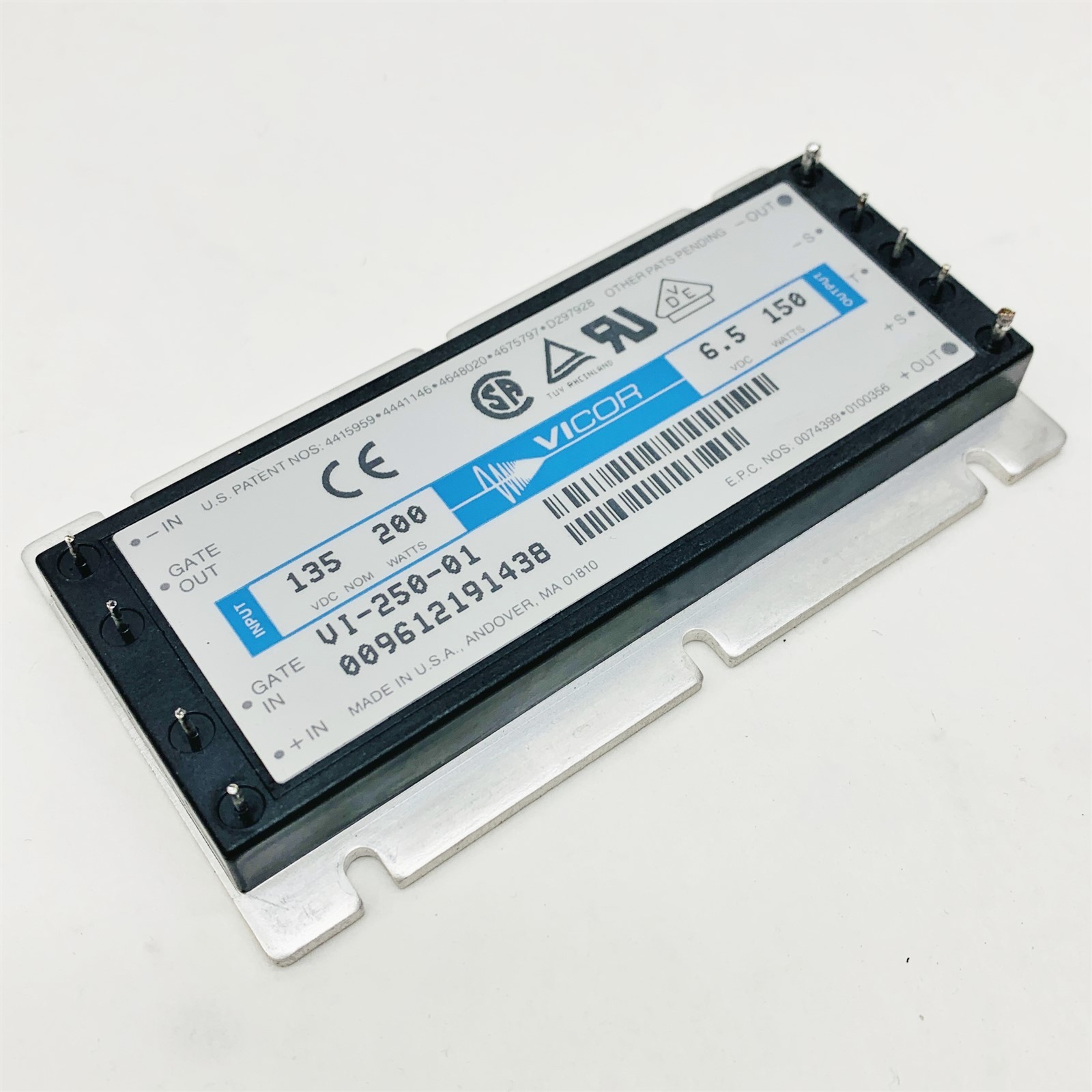 Vicor VI-250-01 Power Supply Board DC-DC Converter (In:135V 200W Out:6.5V 150W)