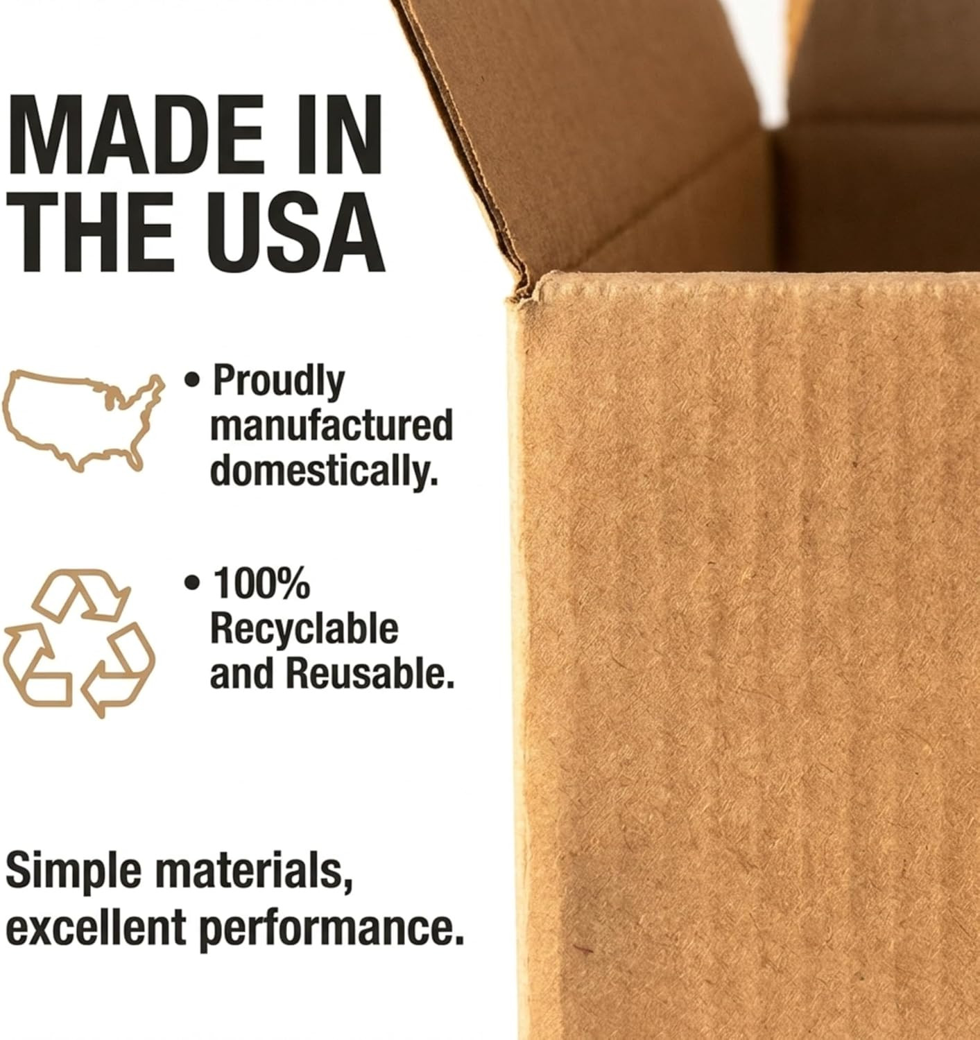 4x4x36 Tall Corrugated Boxes, 25-Pack for Shipping and Storage