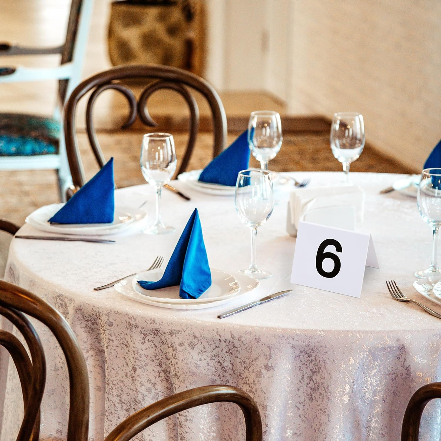 Restaurant Table Numbers 1-25 White, Tent Table Numbers (3 in X 3.5 In)