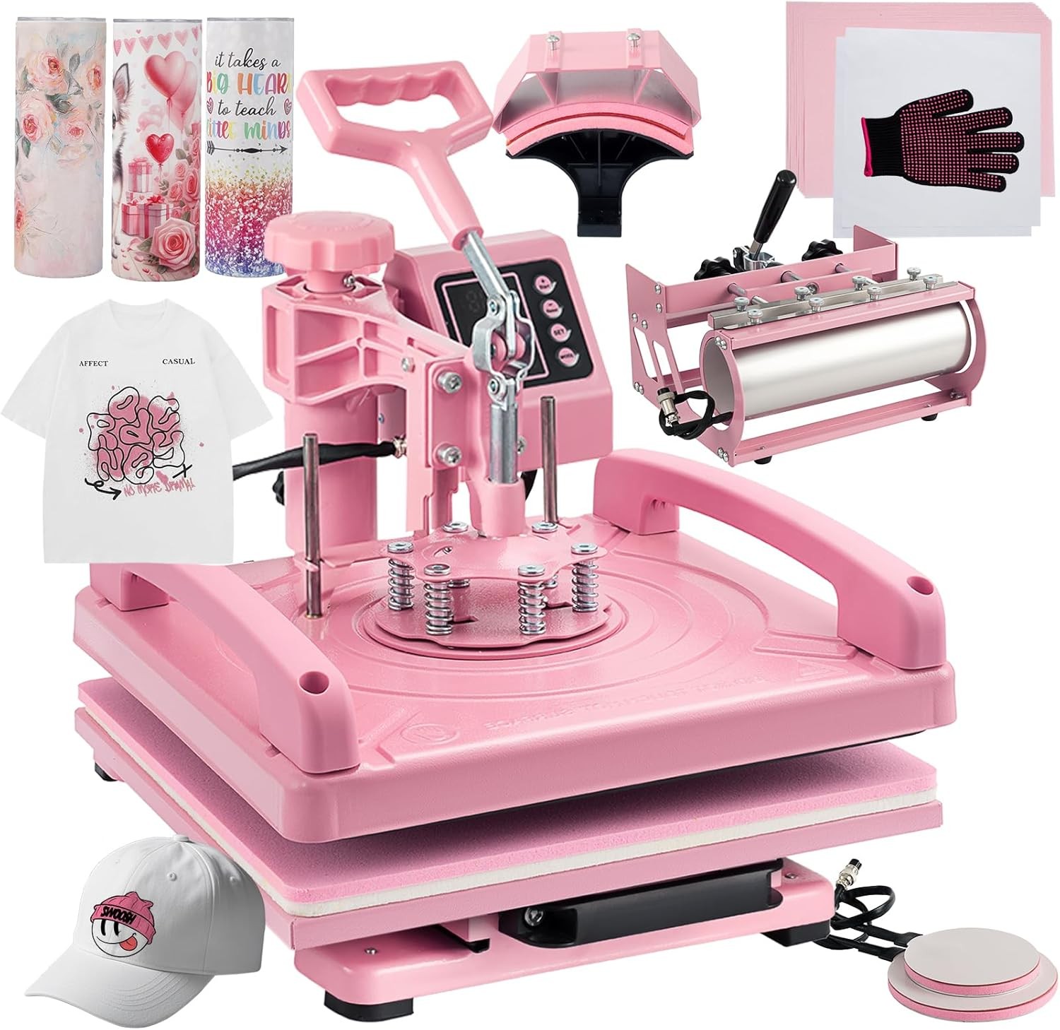 15″x15″ 5 in 1 Heat Press Machine Digital Transfer Sublimation T-Shirt Mug Hat