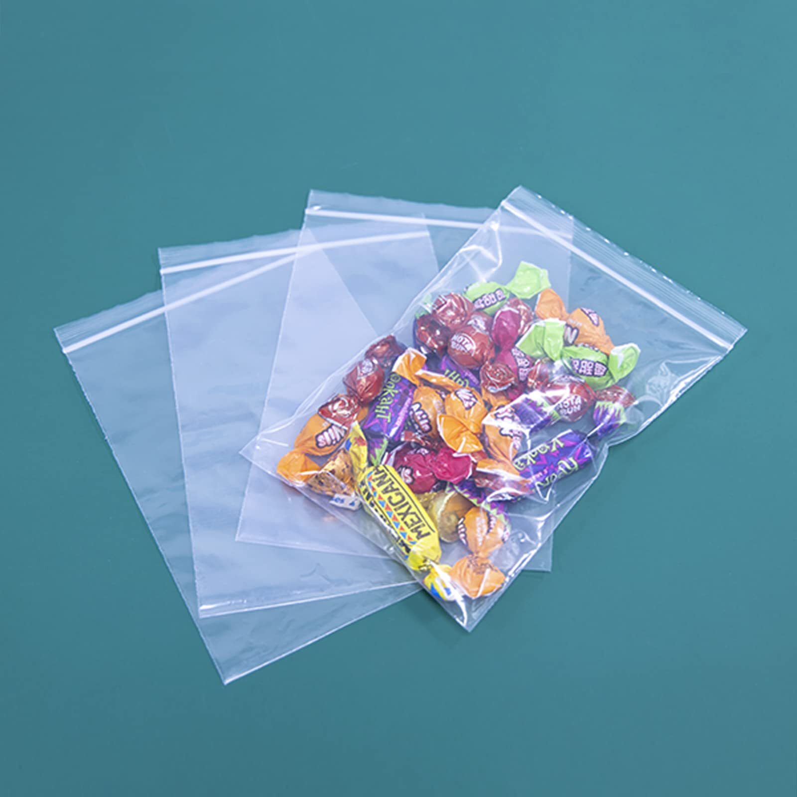 100 Count Small Zip Bag 5×7 Inch Clear 2 Mil Lock Seal A2 A4 A6 Cards Treats