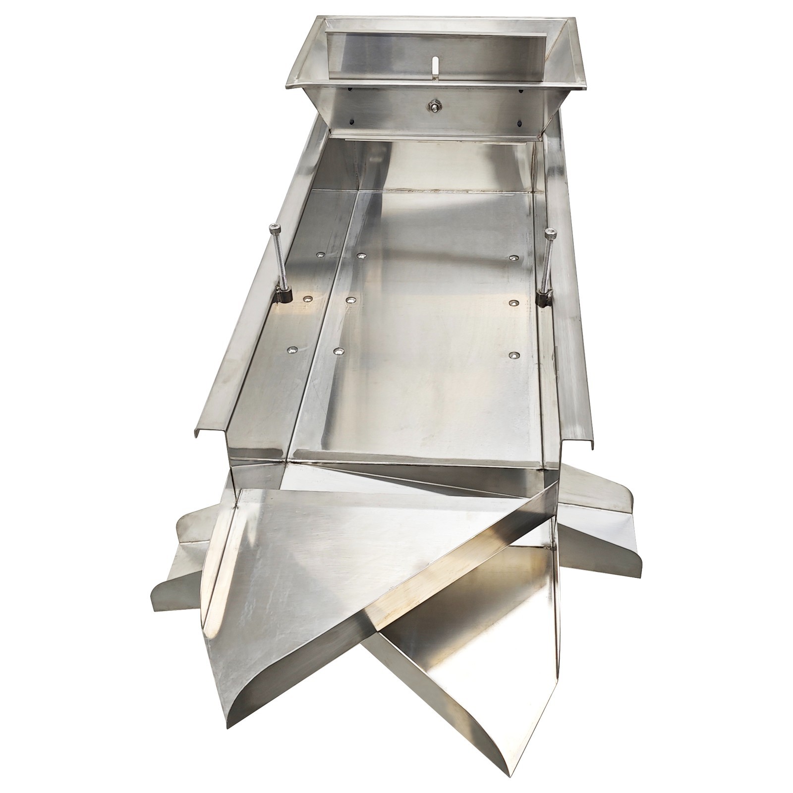 110V Stainless Steel Linear Vibrating Screen Electric Three-layers Linear Sieve
