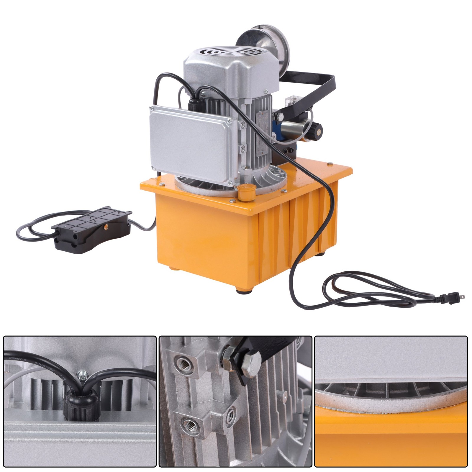 Electric Hydraulic Pump Double Acting Oil Pump 10000 PSI 8L Solenoid Valve
