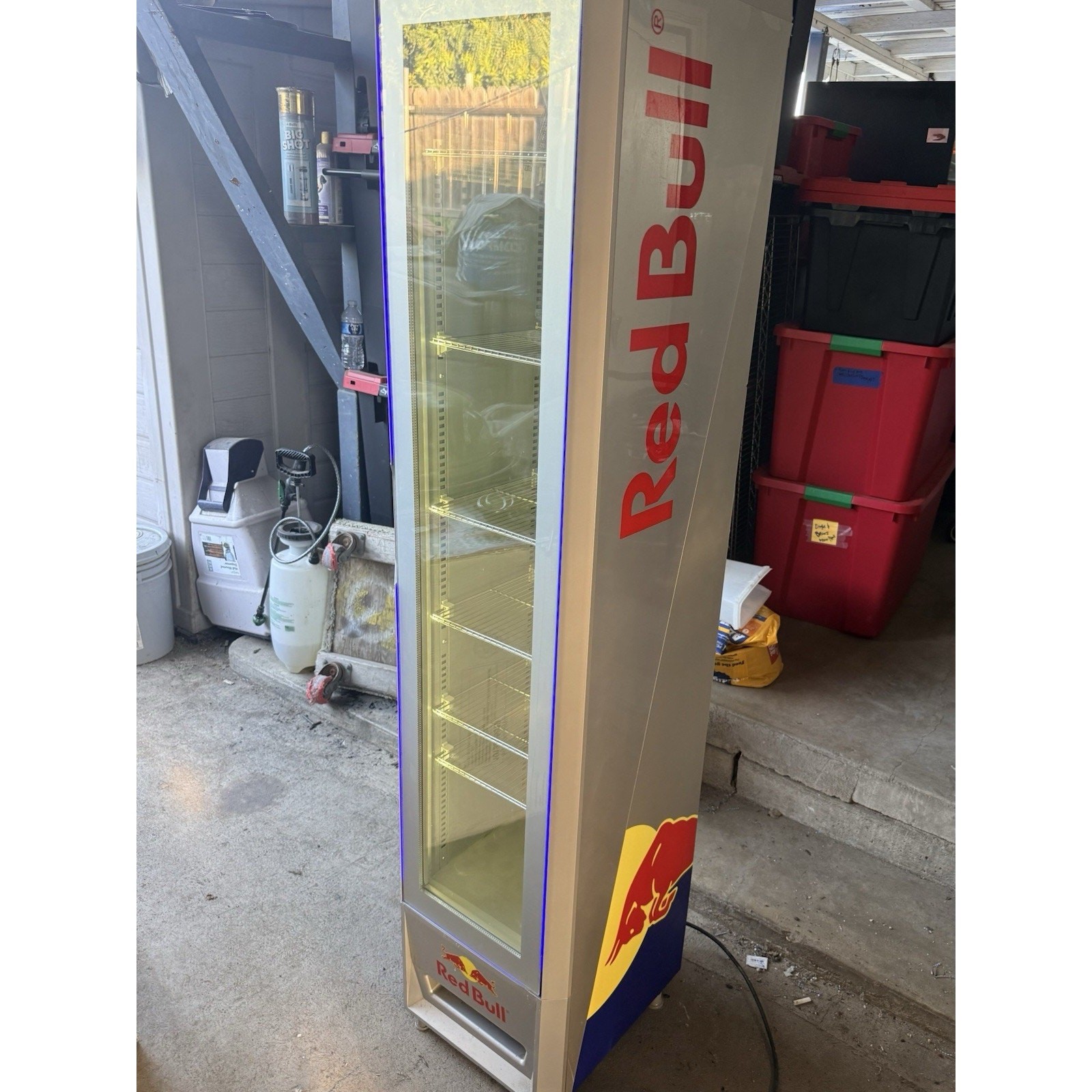Red Bull Slim Mega Refrigerator Cooler Eco 5.5 cu.ft 115V Bar Office Garage