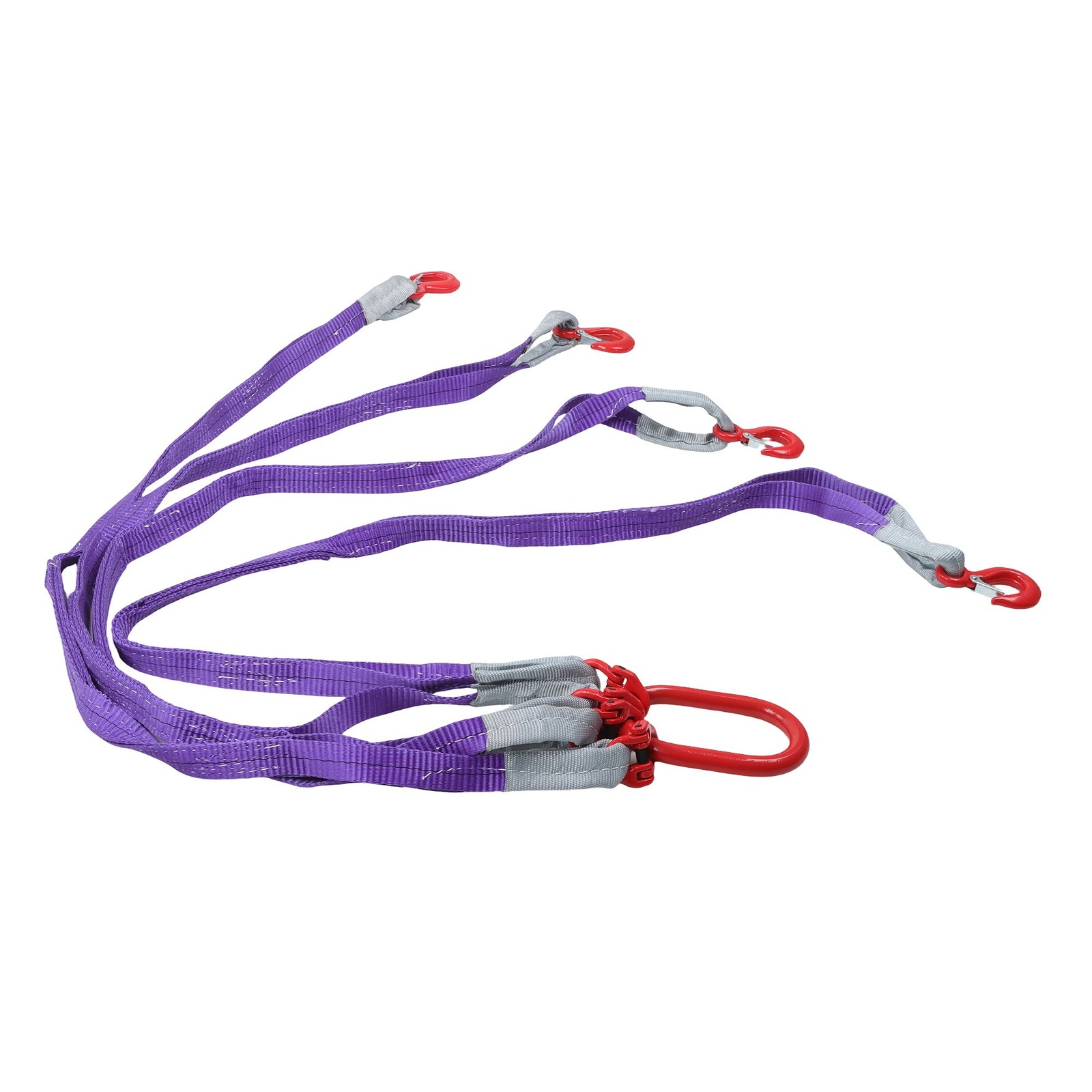 6600LBS Capacity 5FT Lifting Slings with G80 4 Legs Grab Hook and Adjuster