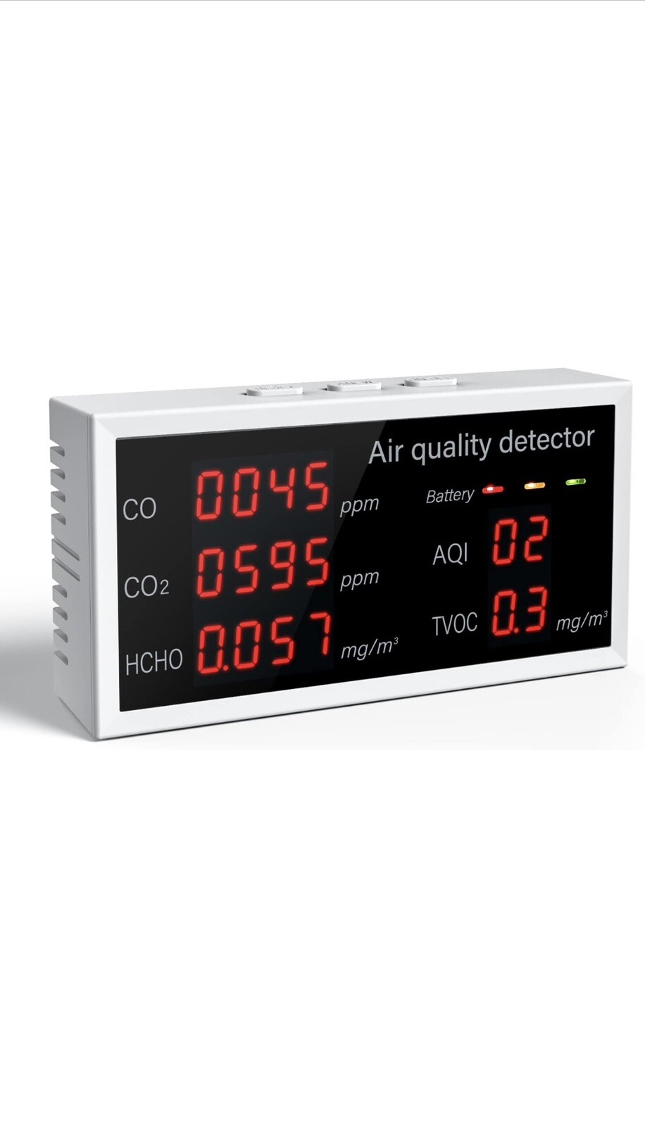 Air Quality Monitor, Aiment 5 in 1 Multifunctional CO2 Detector Carbon Dioxide