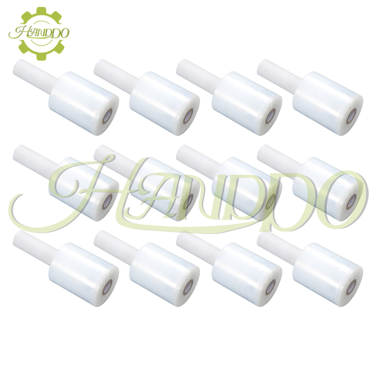 12 Pack Mini Hand Stretch Wrap 5″ 1000 Ft Roll 80 Gauge Thick, Winding Film