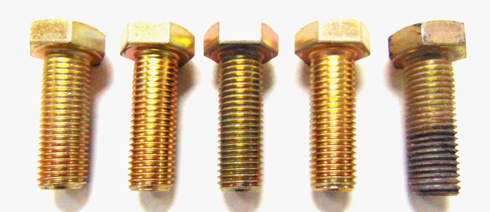 PARTIALLY THREADED HEX BOLTS 1″-8 X 3″ (LOT OF 5) 1-1/2″ HEX GR. 8 STEEL