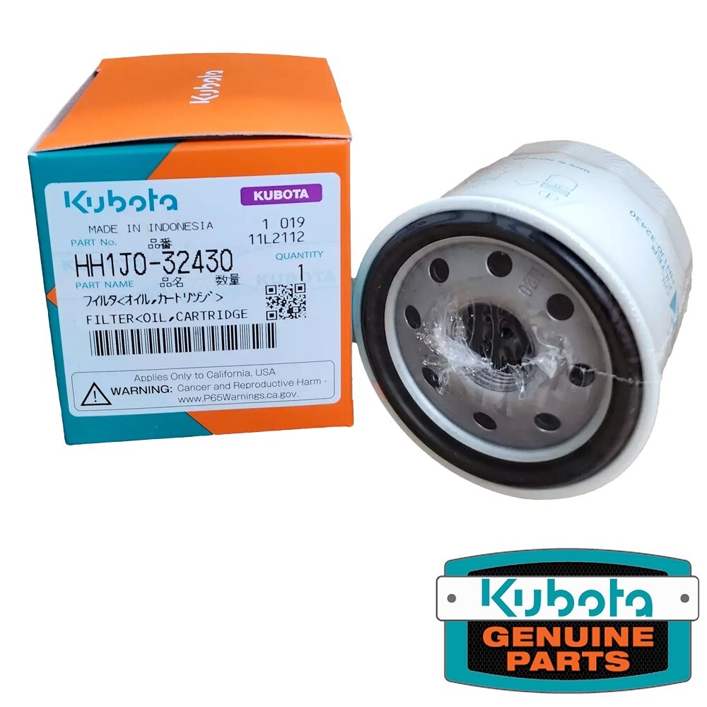 Genuine OEM Kubota HH1J0-32430 (Replaces HH150-32430) Oil Filter – 2 PACK