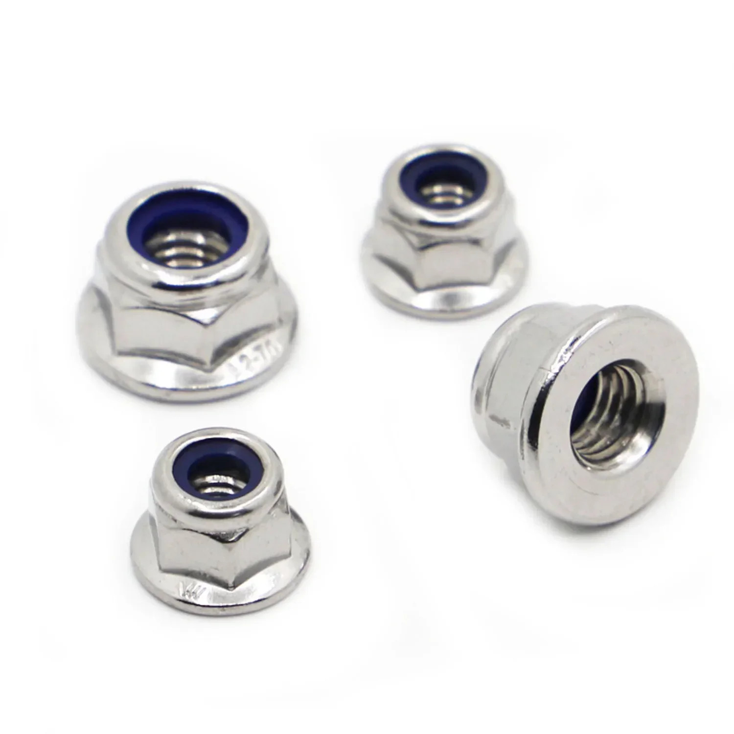 M3-M12 Nylon Insert Lock Nut Stainless Steel Galvanized Nylock Flange Nut