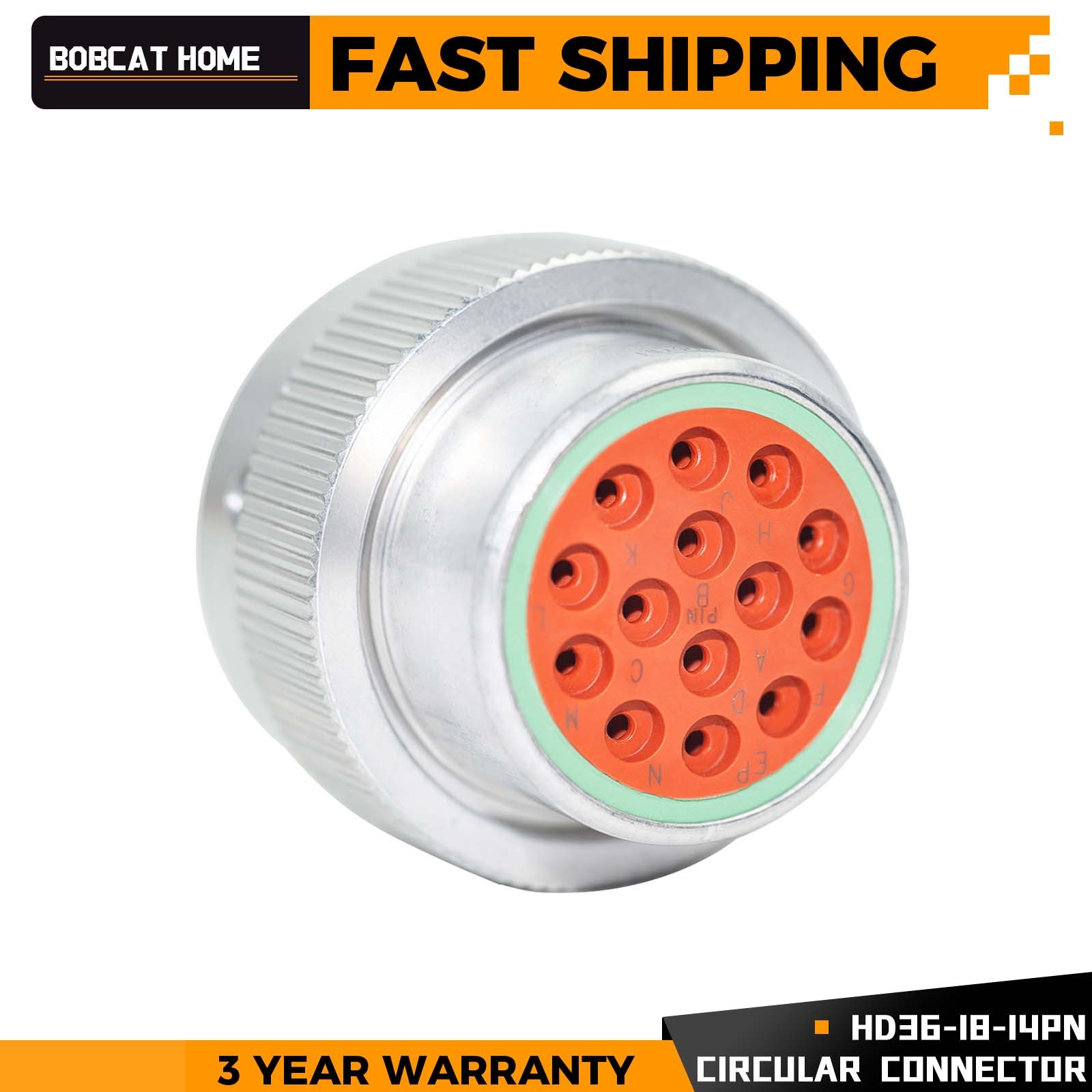 HD36-18-14PN 14-pin Industrial Circular Connector Metal Housing