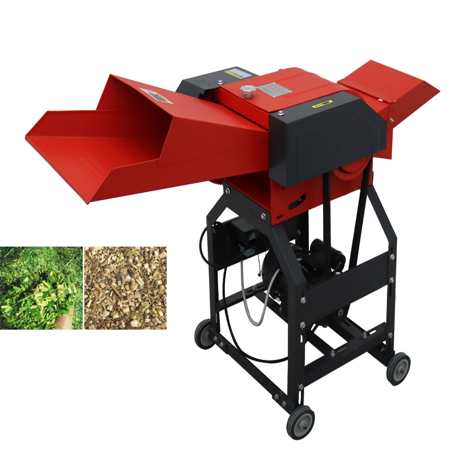 6-Blade Hay Cutter Pulverizer Farm Grass Straw Crusher 500-1000kg/h 2.2KW 220V