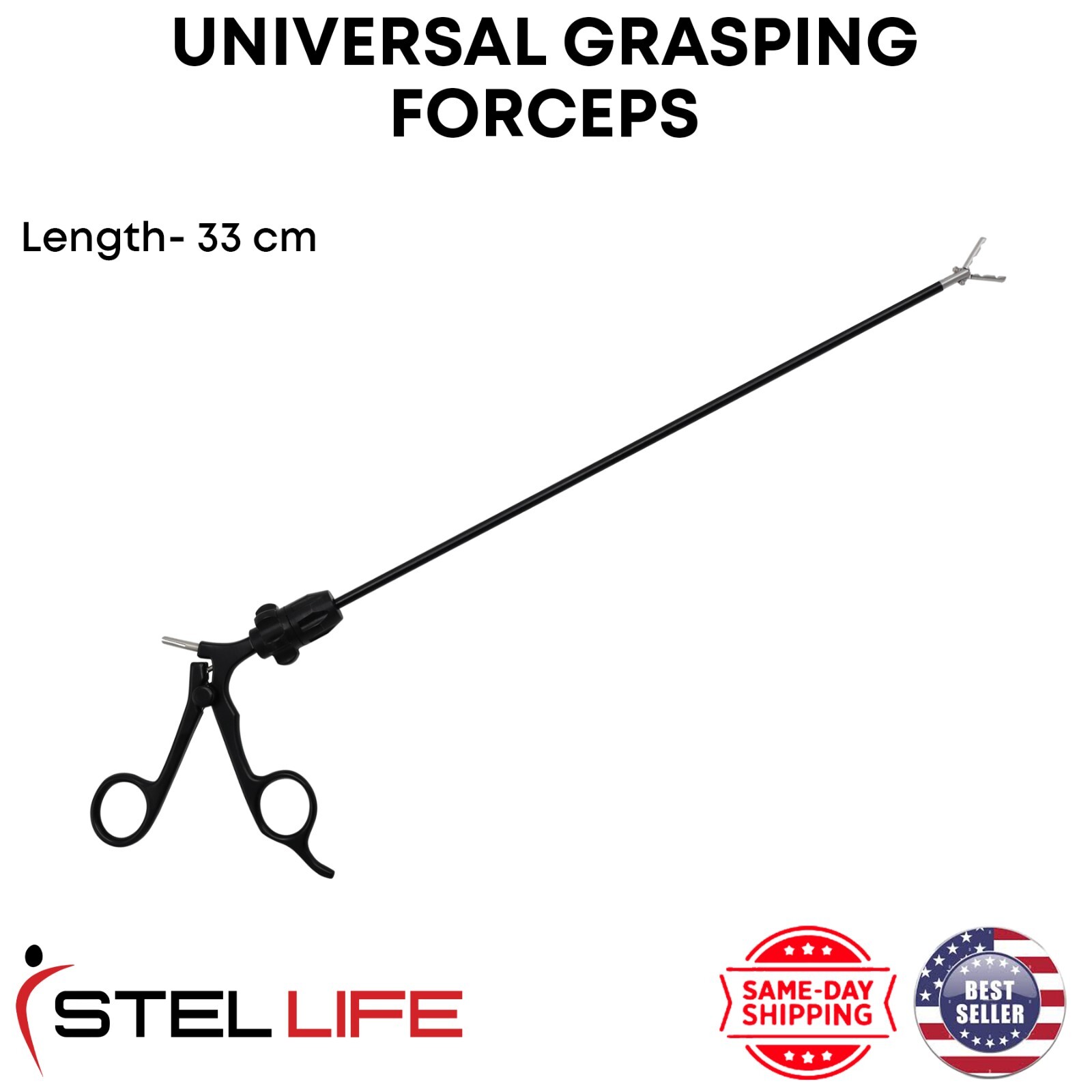 Universal Grasping Forceps Serrated Jaws 33 cm Laparoscopic Surgical Instruments