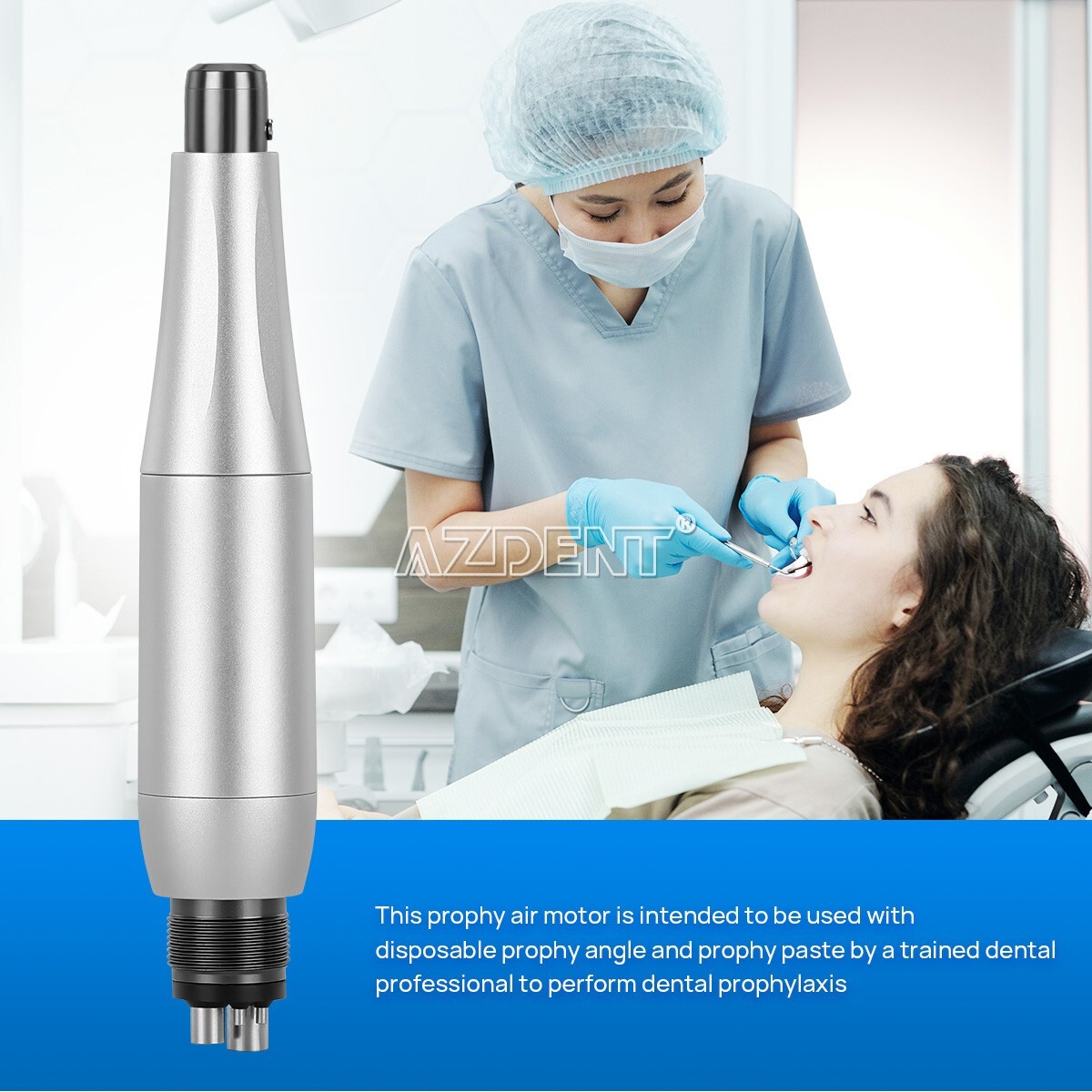 NSK Dental Hygiene Prophy Handpiece Air Motor 4Holes & 4:1 Nose Cone 360° Swivel