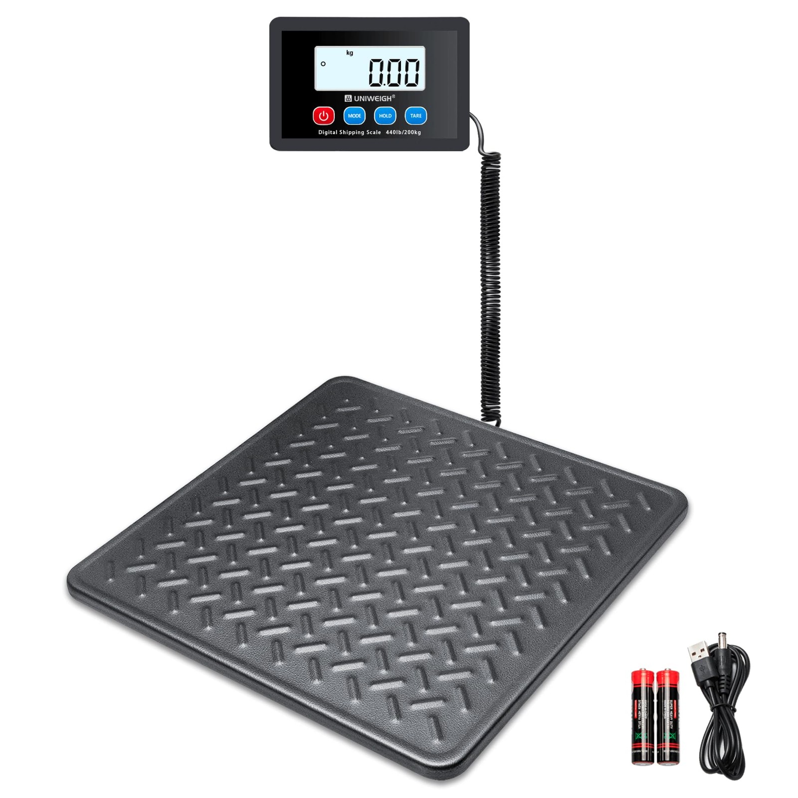 Postal Scale, 440lbs x 10g Digital Postage Scale, Durable Alloy Steel Platform, Sc…