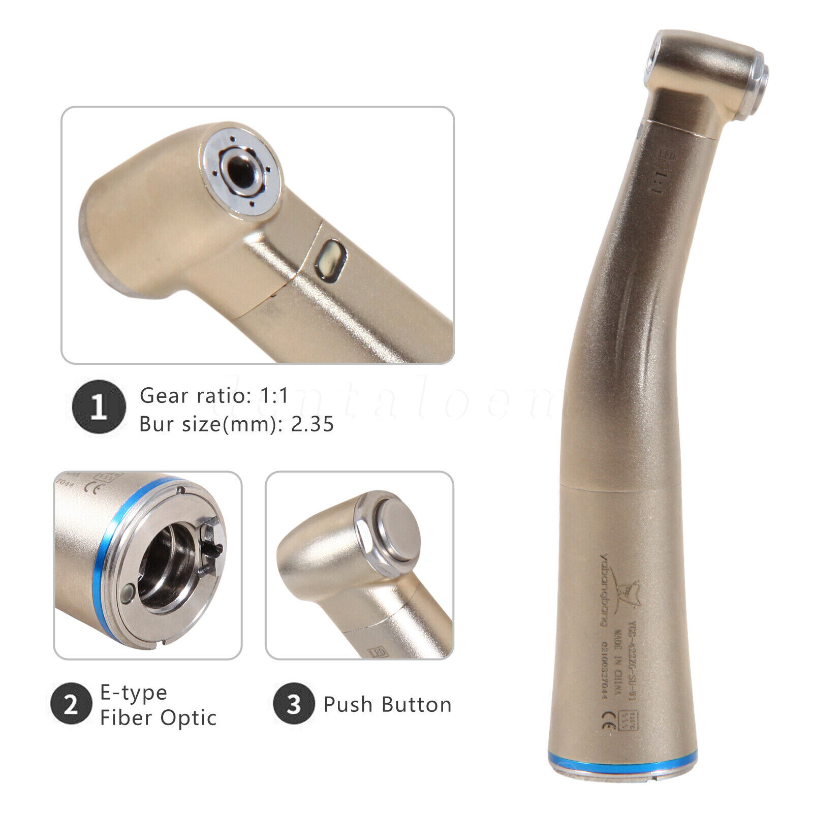 NSK Ti-Max Z25L Dental Contra-Angle Electric Handpiece Attachment 1:1 Ratio
