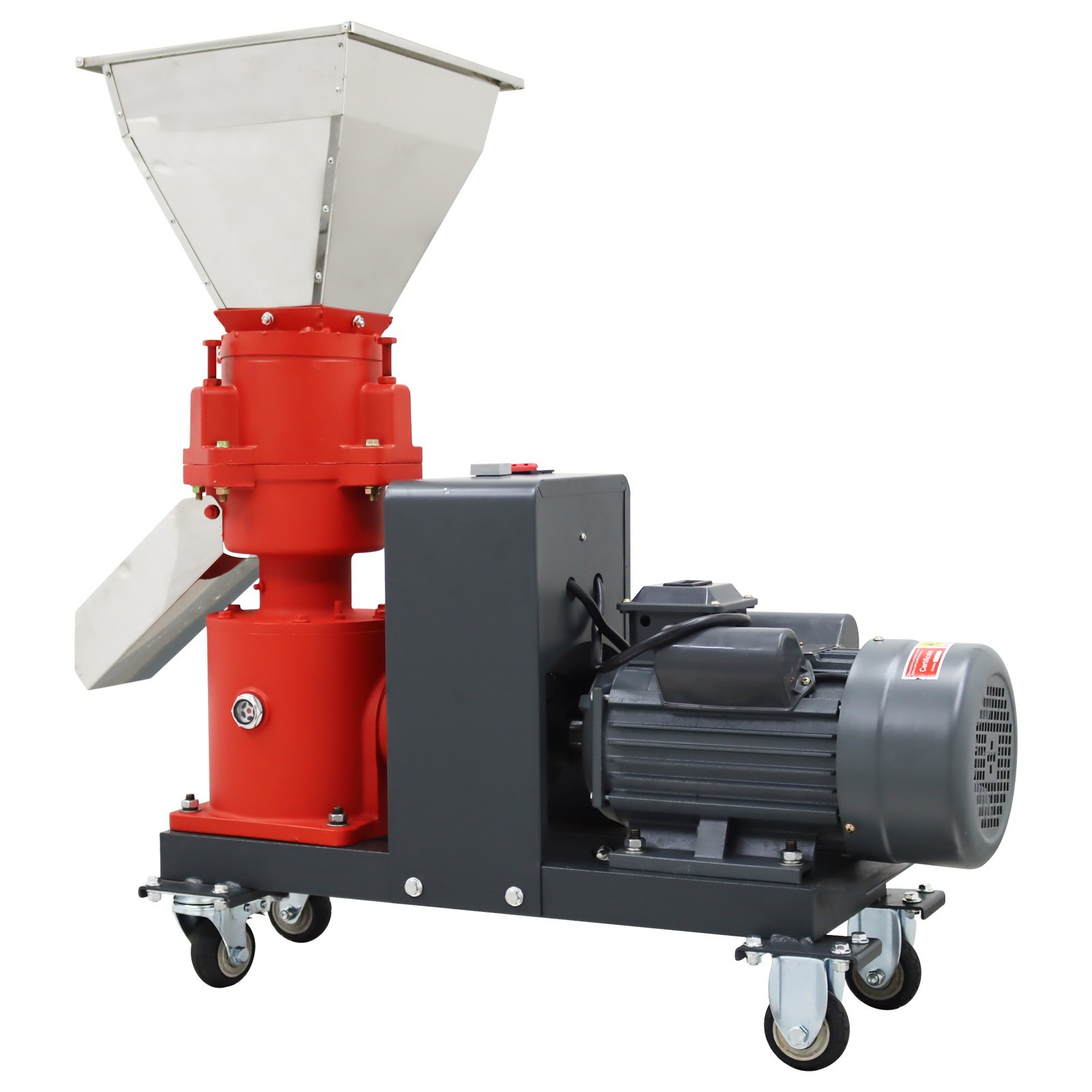 Animal Feed Pellet Mill Machine Granulator with 4mm Plate 3Rollers 150KG/h 220V