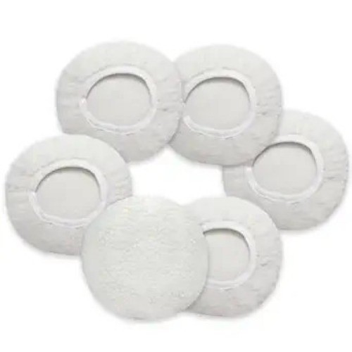 6 PCS Car Buffing Pads for 5-6 Inch Orbital Polisher, Lamb Fleece Polishing Pad