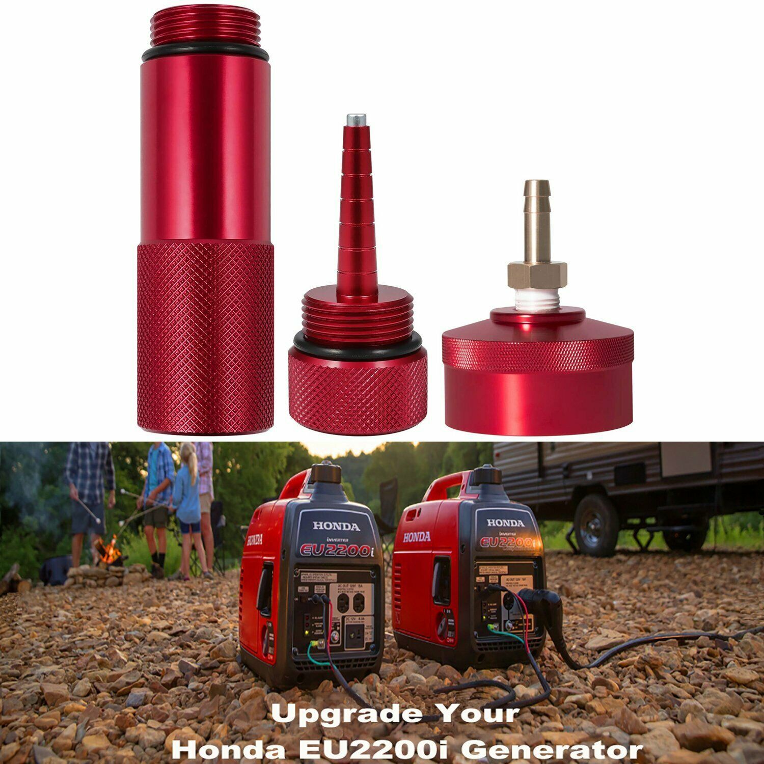 Extended Run Gas Cap Hose Oil Funnel Dipstick Kit For Honda Generator EU2200i√