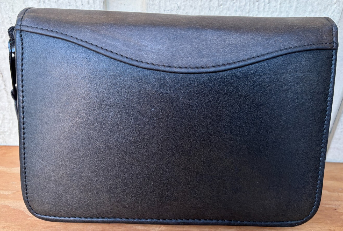 Vintage Scully Leather Organizer,Day Planner, 6 ring binder planner Agenda