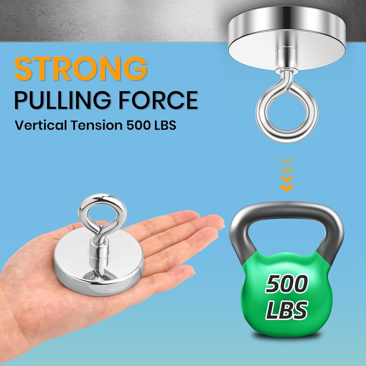 Ultimate Heavy Duty 500 lbs Neodymium Magnet – Perfect for Fishing Adventures
